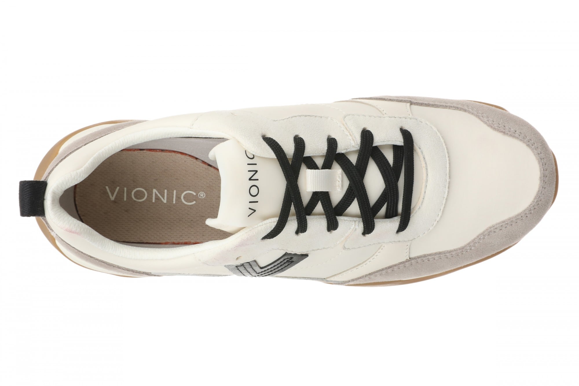 Vionic Walk Slim Glide Women's Comfortable Orthotic Arch Support Walking Sneakers - Ivory - Back