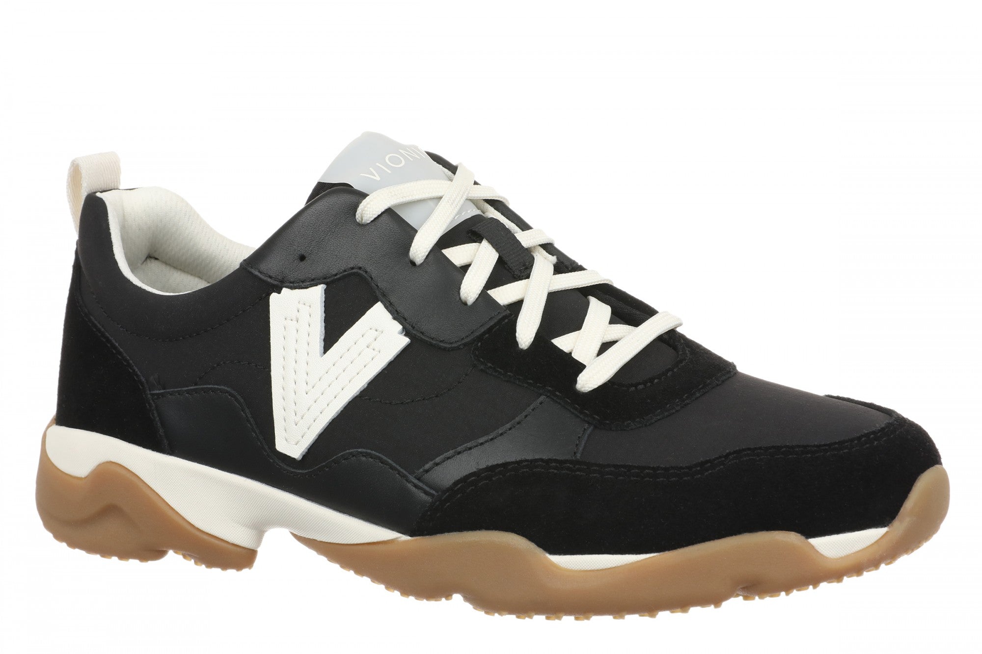 Vionic Walk Slim Glide Women's Comfortable Orthotic Arch Support Walking Sneakers in Black