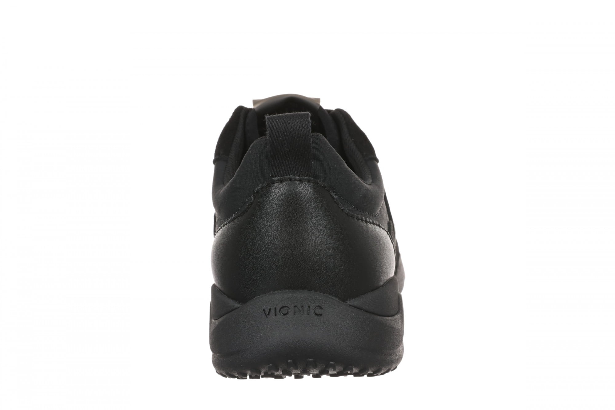 Vionic Walk Slim Glide Women's Comfortable Orthotic Arch Support Walking Sneakers - Black/black - Back
