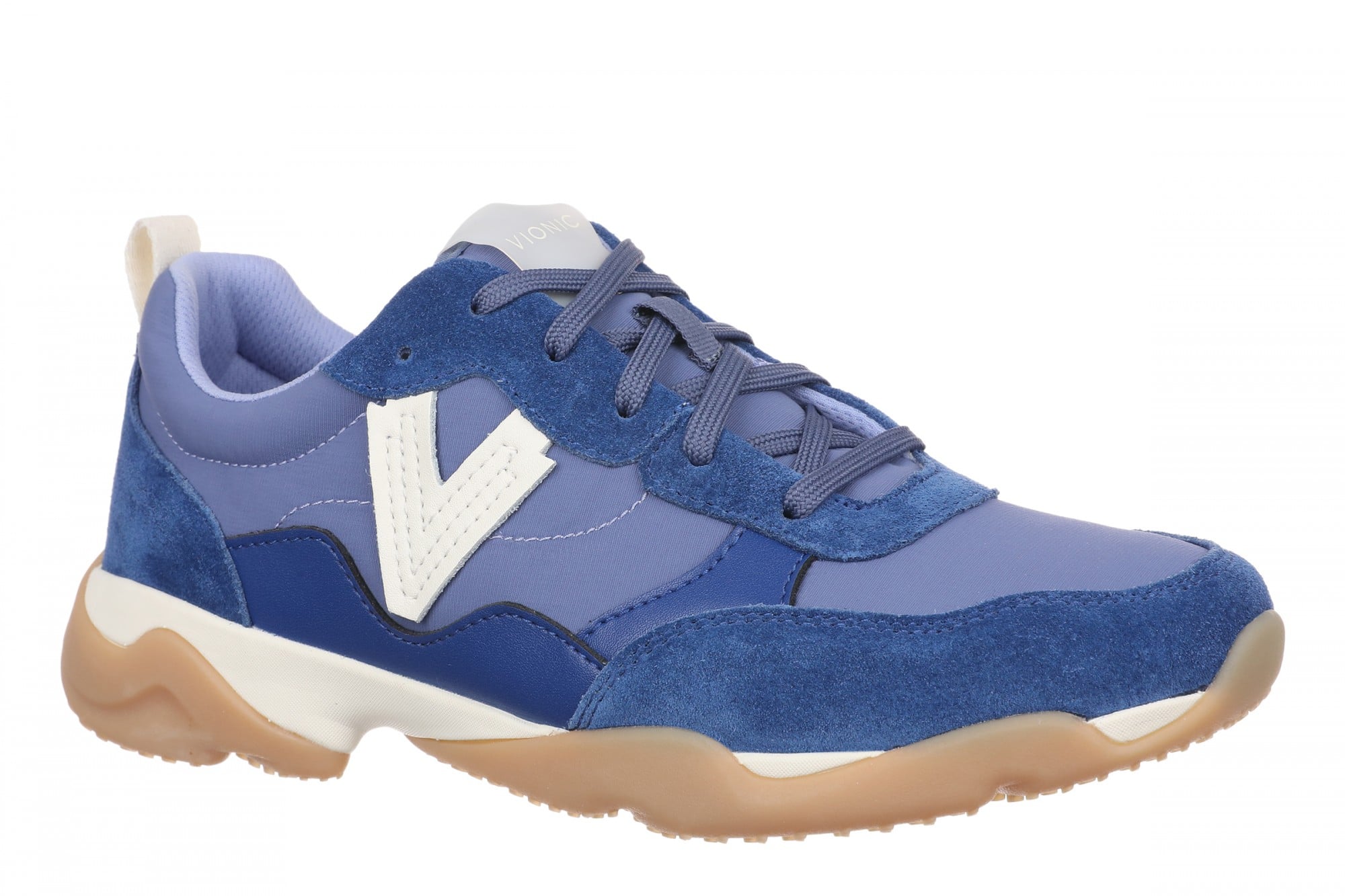 Vionic Walk Slim Glide Women's Comfortable Orthotic Arch Support Walking Sneakers in Mazarine Blue