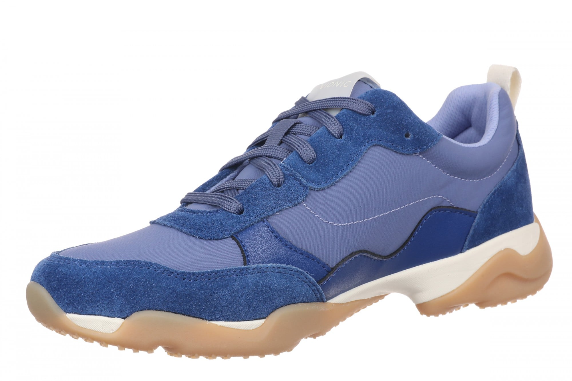 Vionic Walk Slim Glide Women's Comfortable Orthotic Arch Support Walking Sneakers - Mazarine Blue - Left angle