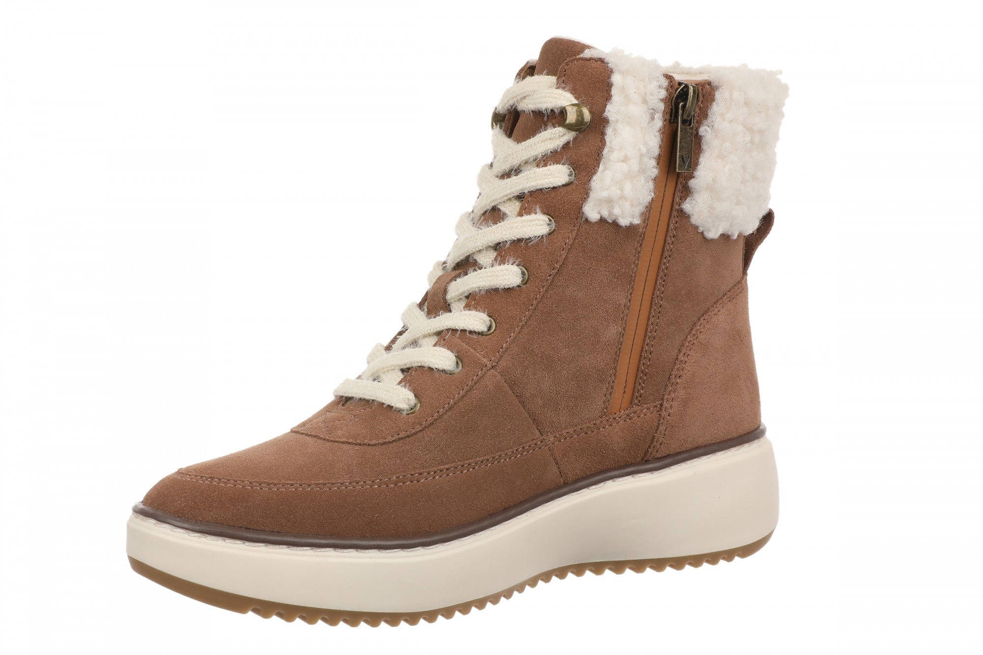 Vionic Olympia Women's Comfortable Orthotic Arch Support Mid-Shaft Boot - Hazelnut - Left angle