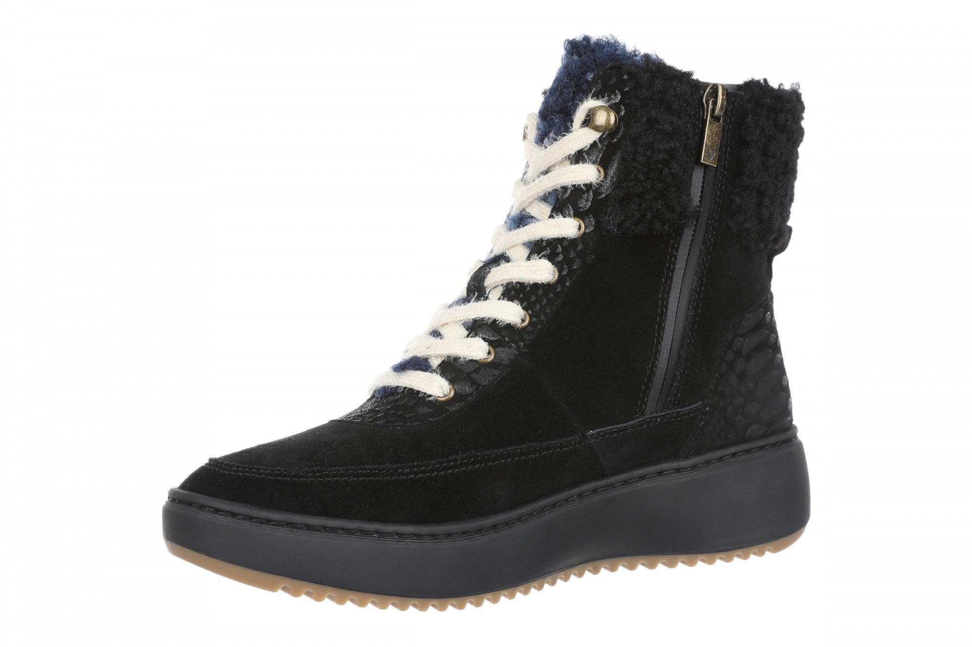 Vionic Olympia Women's Comfortable Orthotic Arch Support Mid-Shaft Boot - Black - Left angle