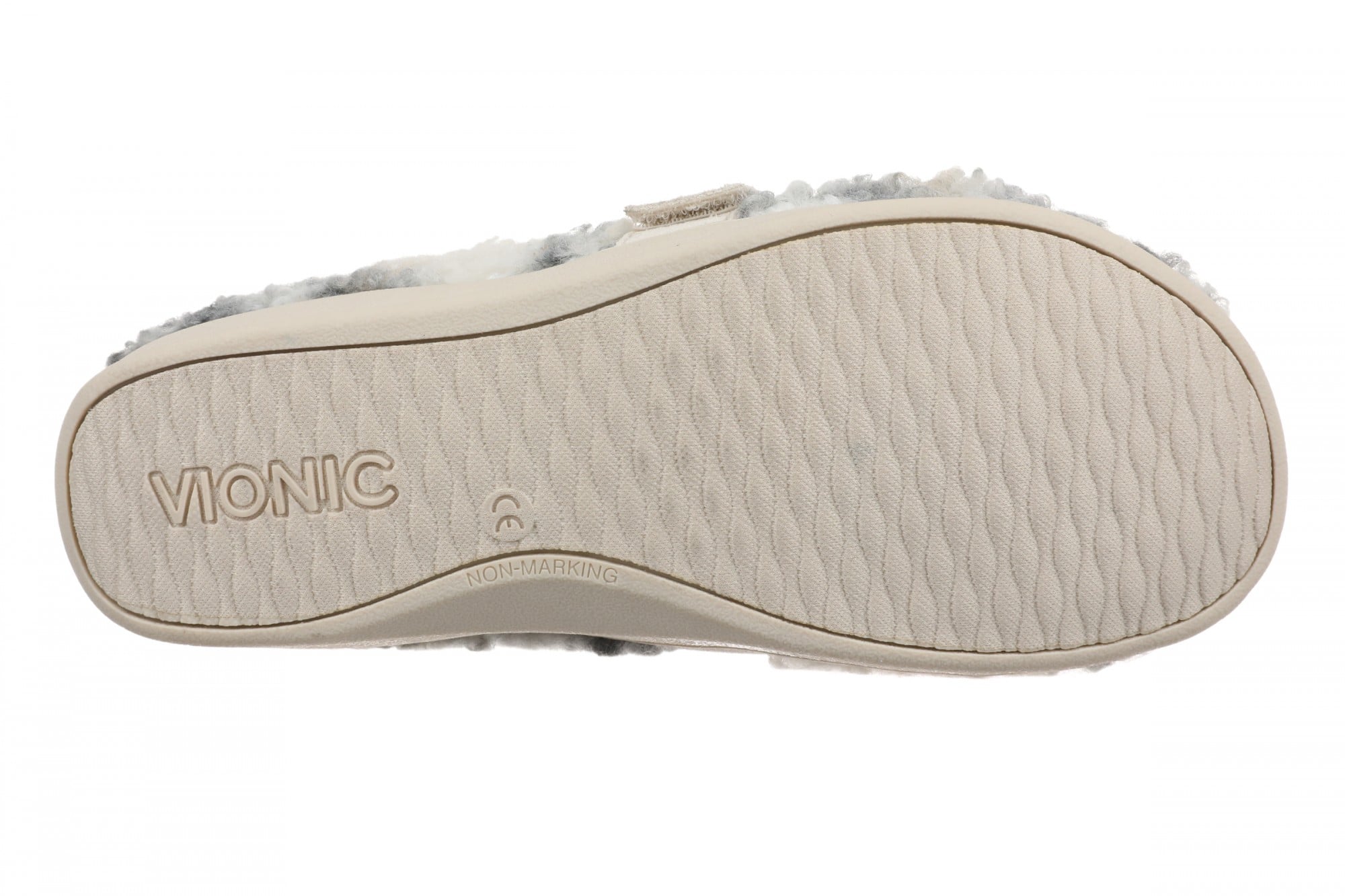 Vionic Imogen Slipper - Women's Orthotic Arch Support Comfort Slipper - Cream Multi - Bottom