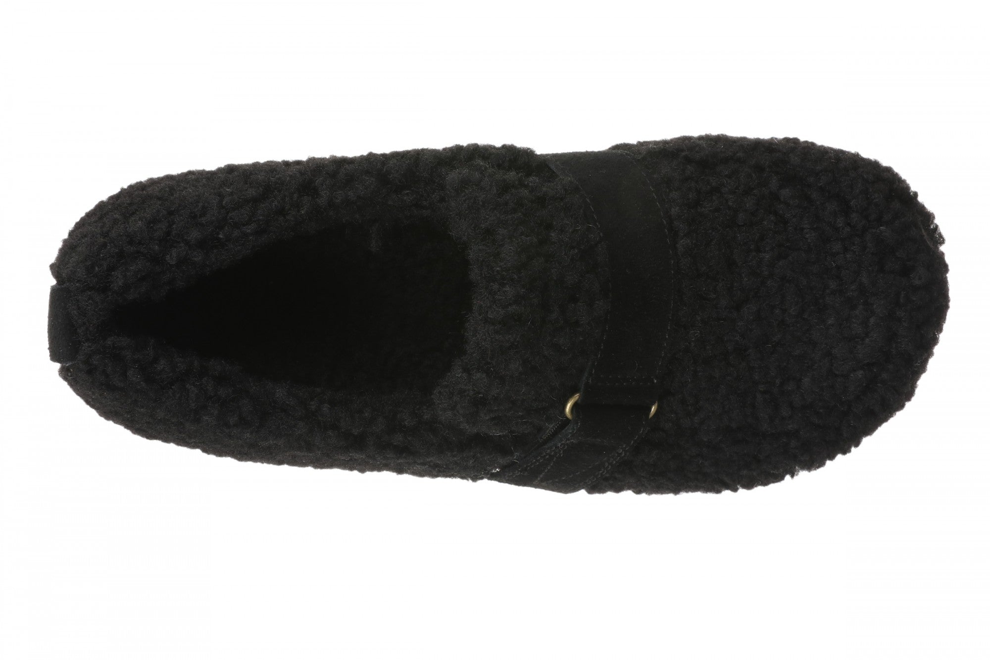 Vionic Imogen Slipper - Women's Orthotic Arch Support Comfort Slipper - Black Shearling - Top