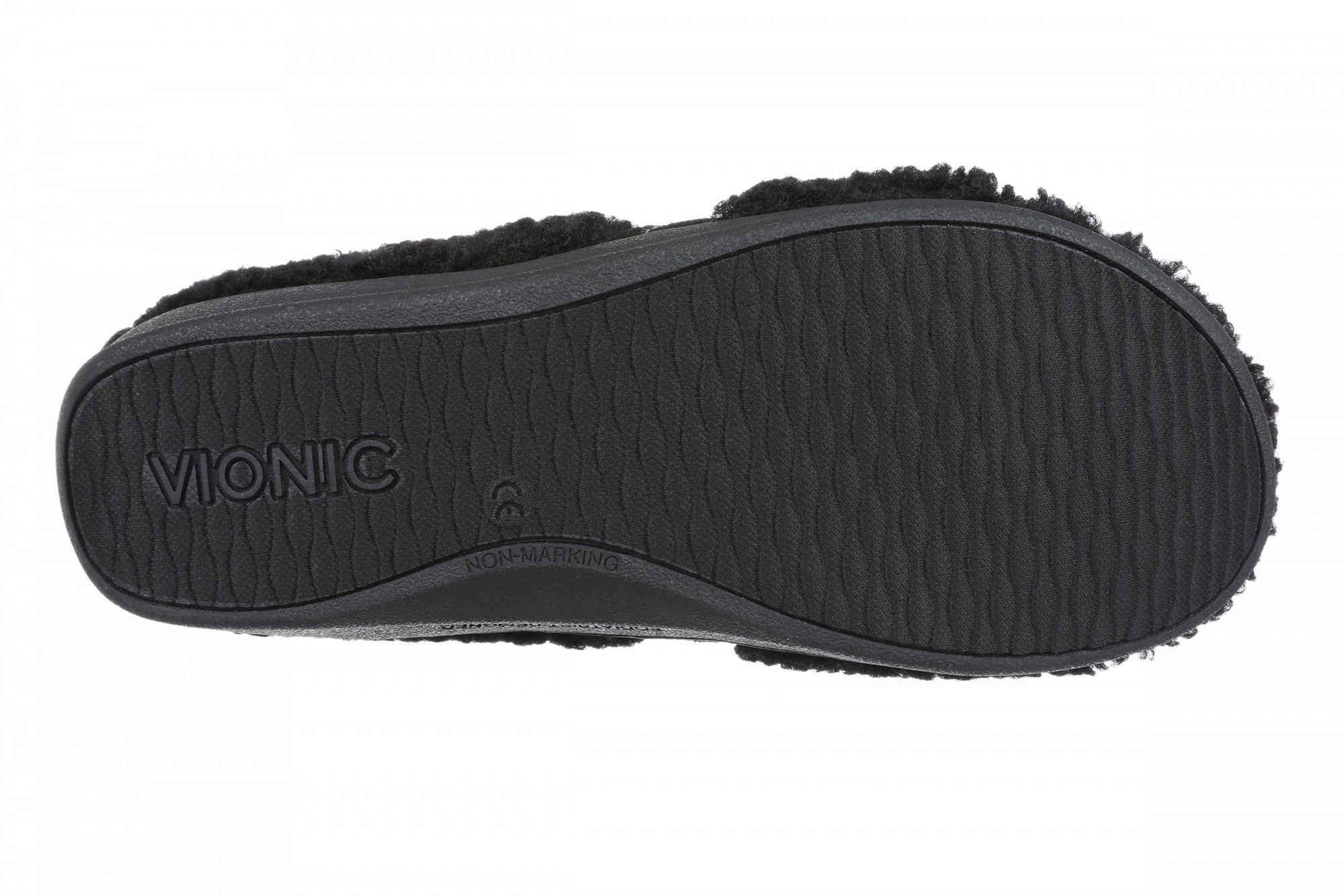 Vionic Imogen Slipper - Women's Orthotic Arch Support Comfort Slipper - Black Shearling - Lifestyle