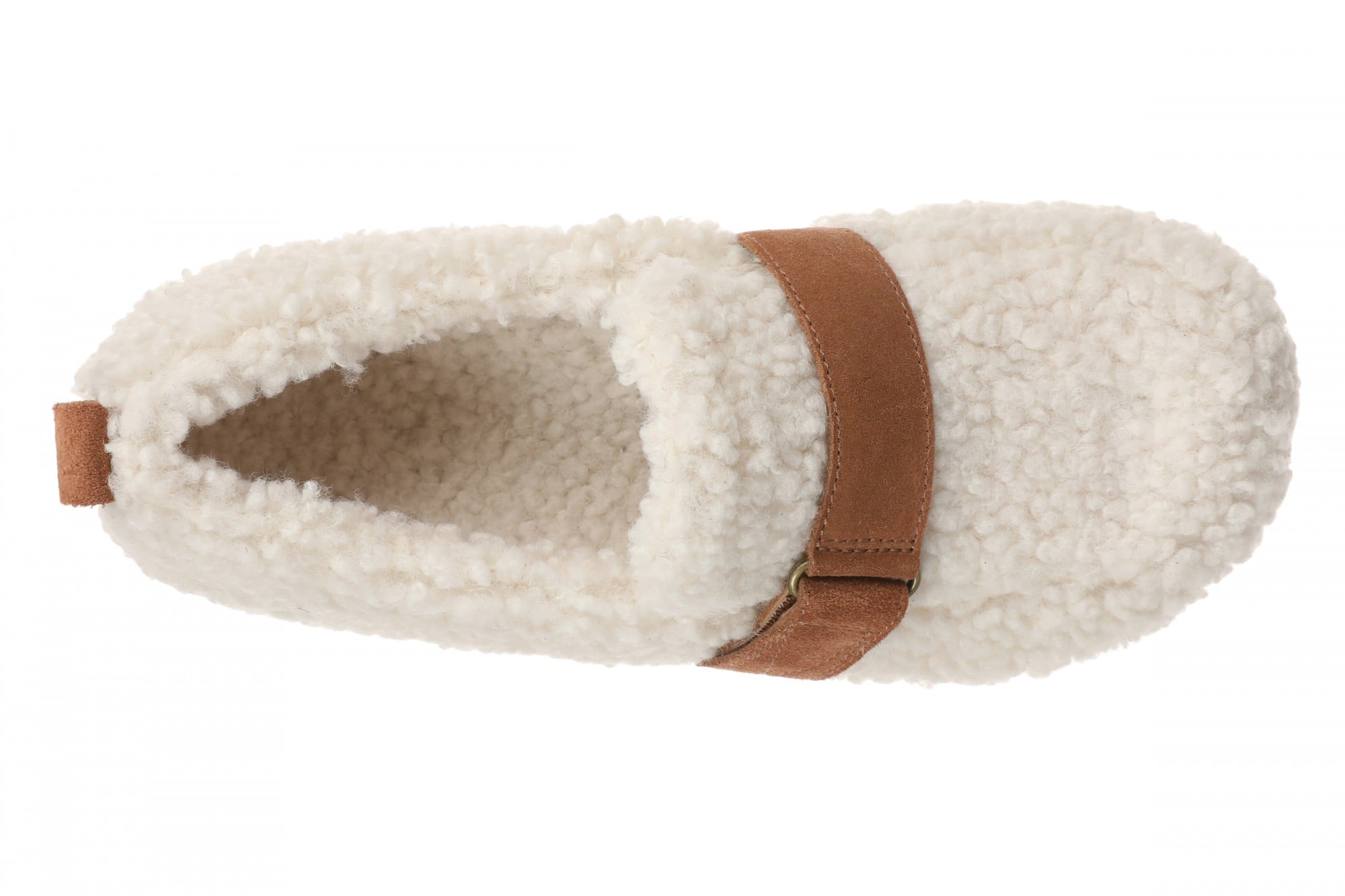 Vionic Imogen Slipper - Women's Orthotic Arch Support Comfort Slipper - Cream Shearling - Top