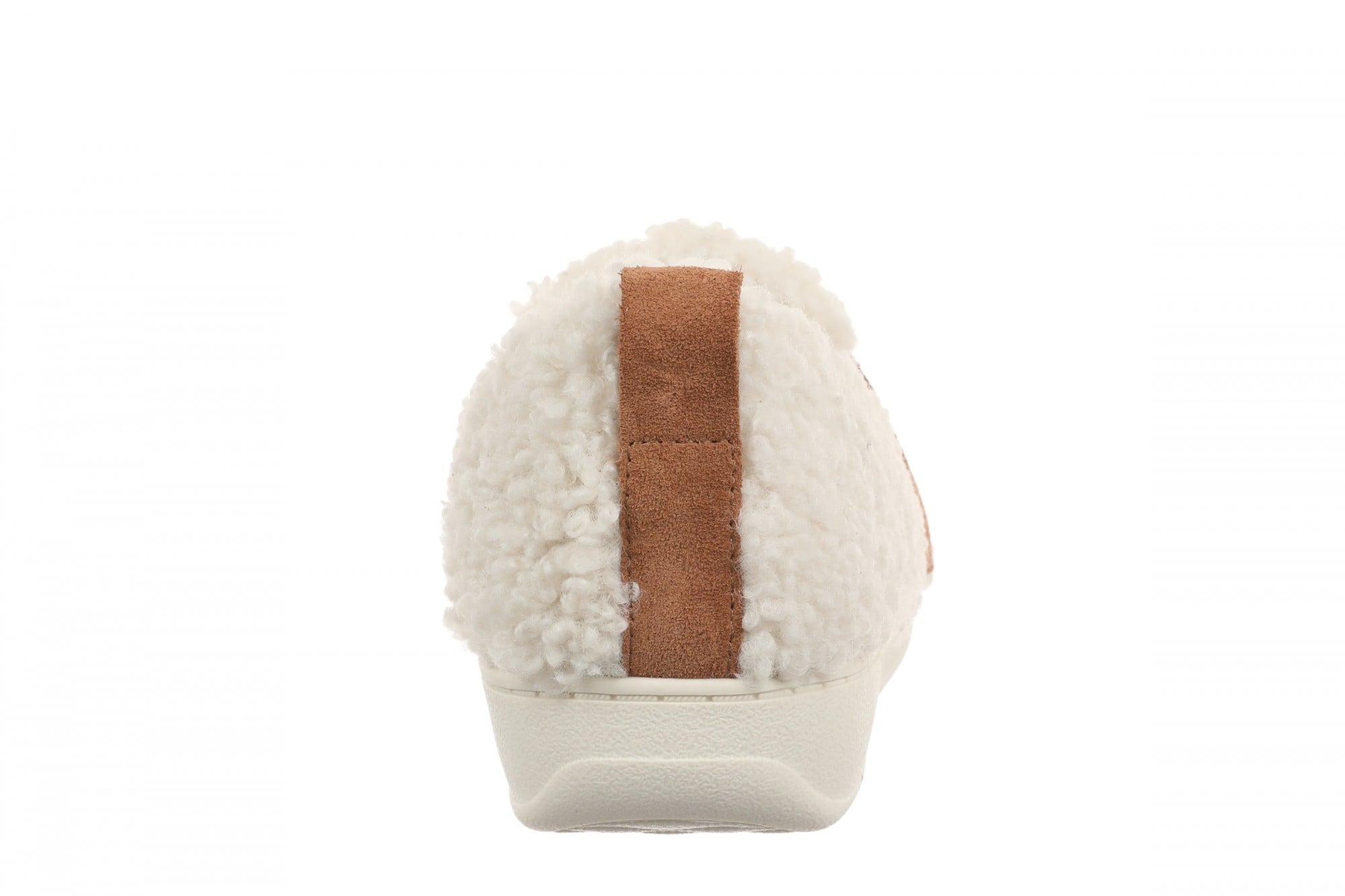 Vionic Imogen Slipper - Women's Orthotic Arch Support Comfort Slipper - Cream Shearling - Back