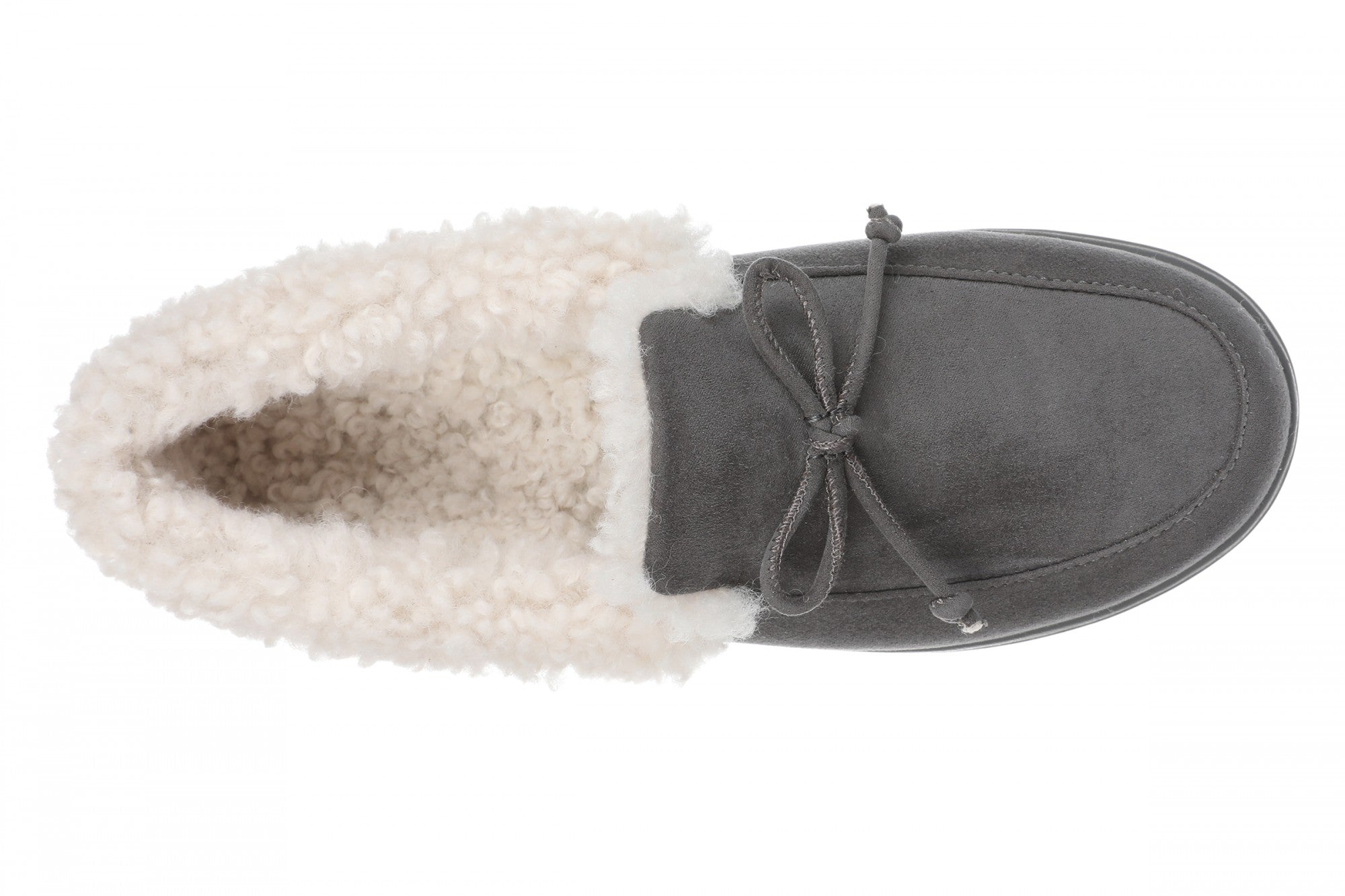 Vionic Claribel Slipper - Women's Cozy Orthotic Arch Support House Slipper - Slate Grey - Top