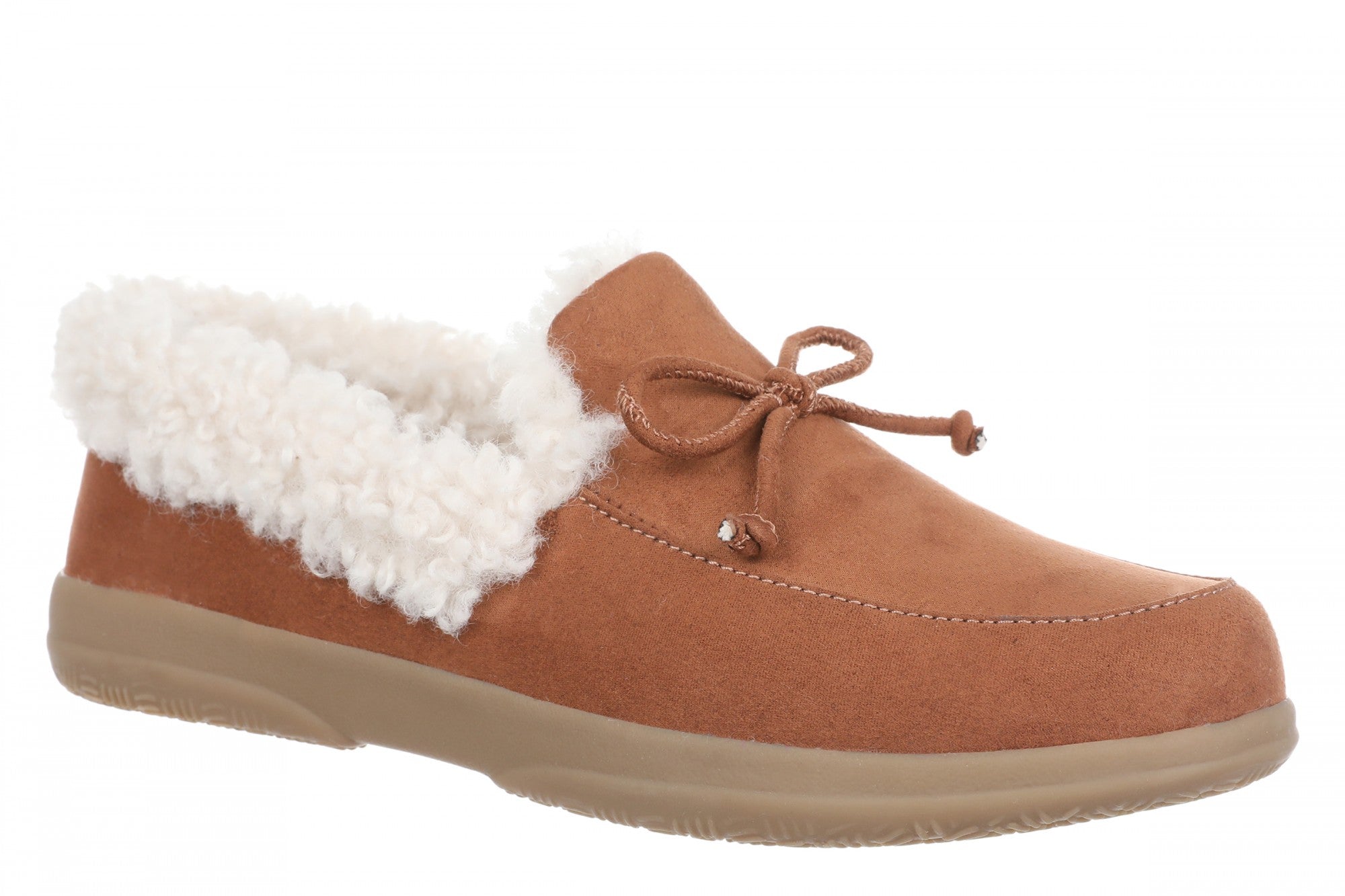 Vionic Claribel Slipper - Women's Cozy Orthotic Arch Support House Slipper - Tan - Angle main