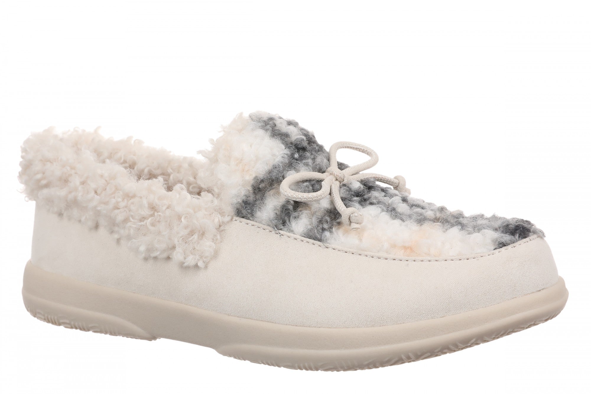 Vionic Claribel Slipper - Women's Cozy Orthotic Arch Support House Slipper - Cream - Angle main
