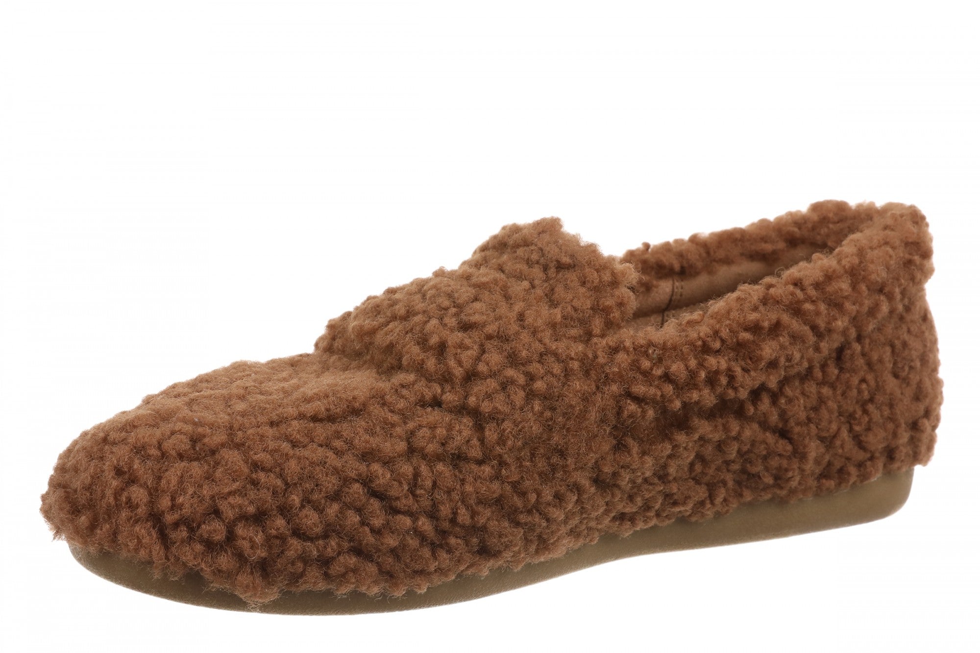 Vionic Snuggle Slipper Women's Comfort Orthotic Arch Support Indoor Outdoor Slippers - Hazelnut - Left angle