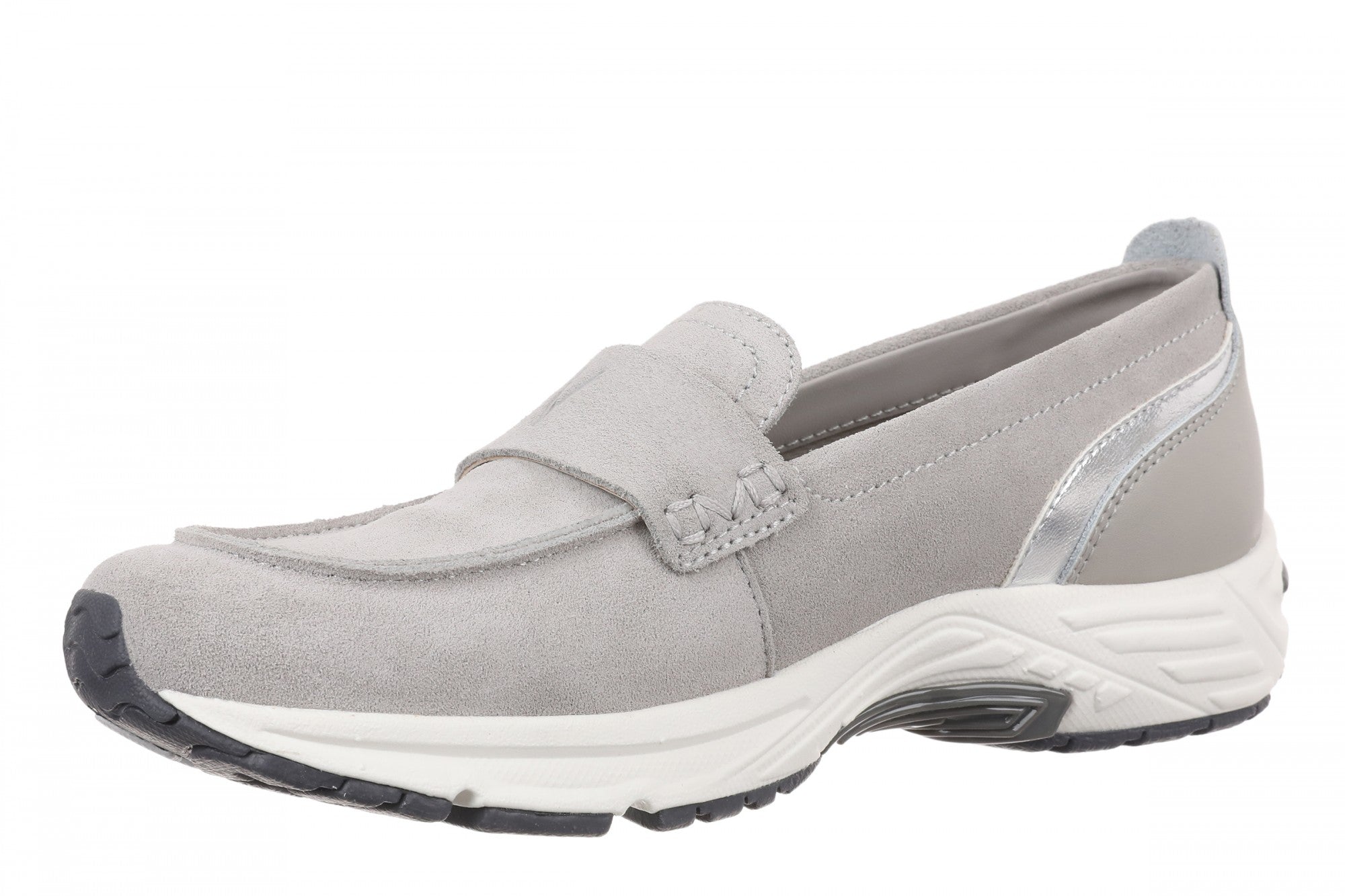 Vionic Walk Roam Loafer - Women's Comfortable Supportive Orthotic Arch Support Walking Shoes - Paloma Grey - Left angle