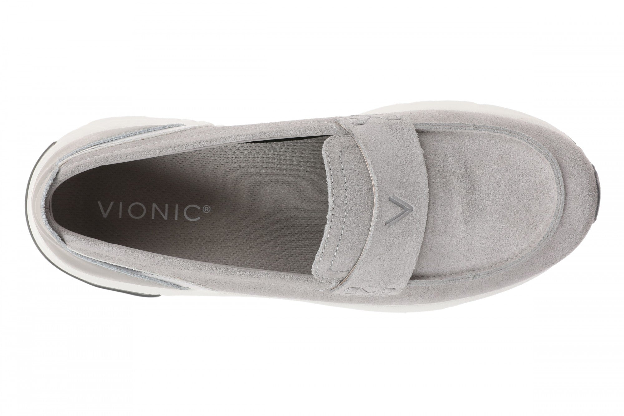 Vionic Walk Roam Loafer - Women's Comfortable Supportive Orthotic Arch Support Walking Shoes - Paloma Grey - Top