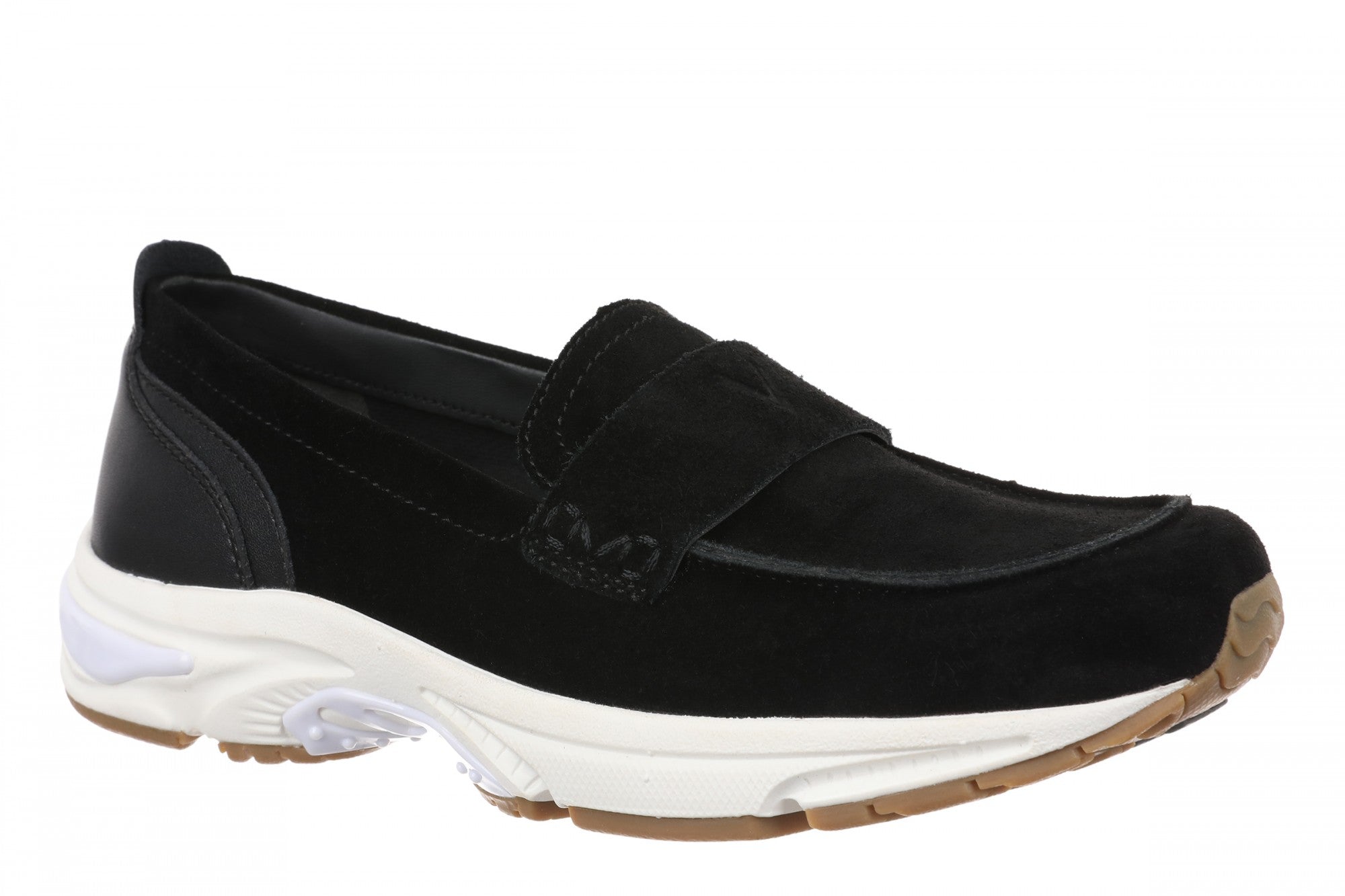 Vionic Walk Roam Loafer - Women's Comfortable Supportive Orthotic Arch Support Walking Shoes in Black/White