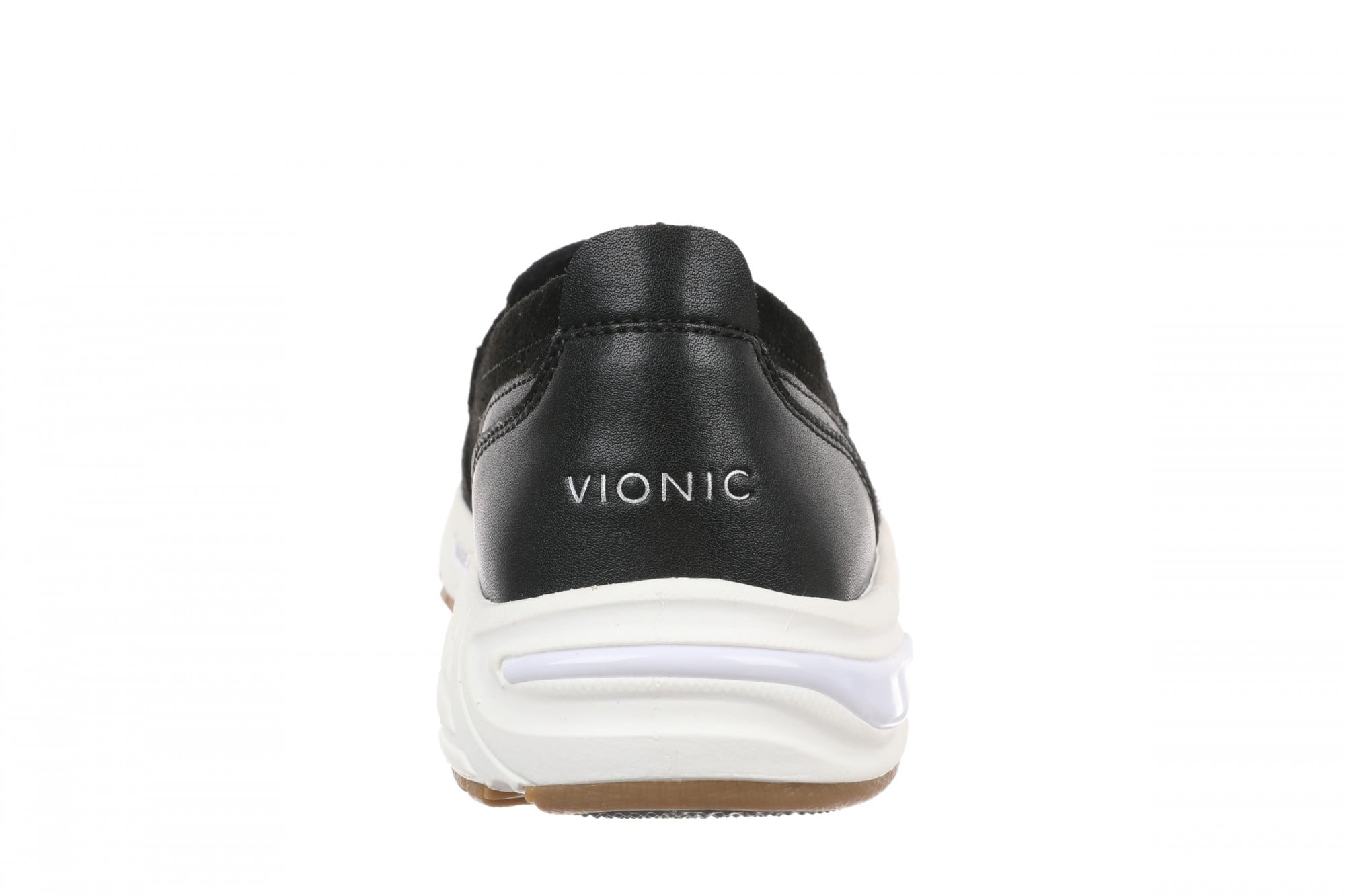 Vionic Walk Roam Loafer - Women's Comfortable Supportive Orthotic Arch Support Walking Shoes - Black/White - Back