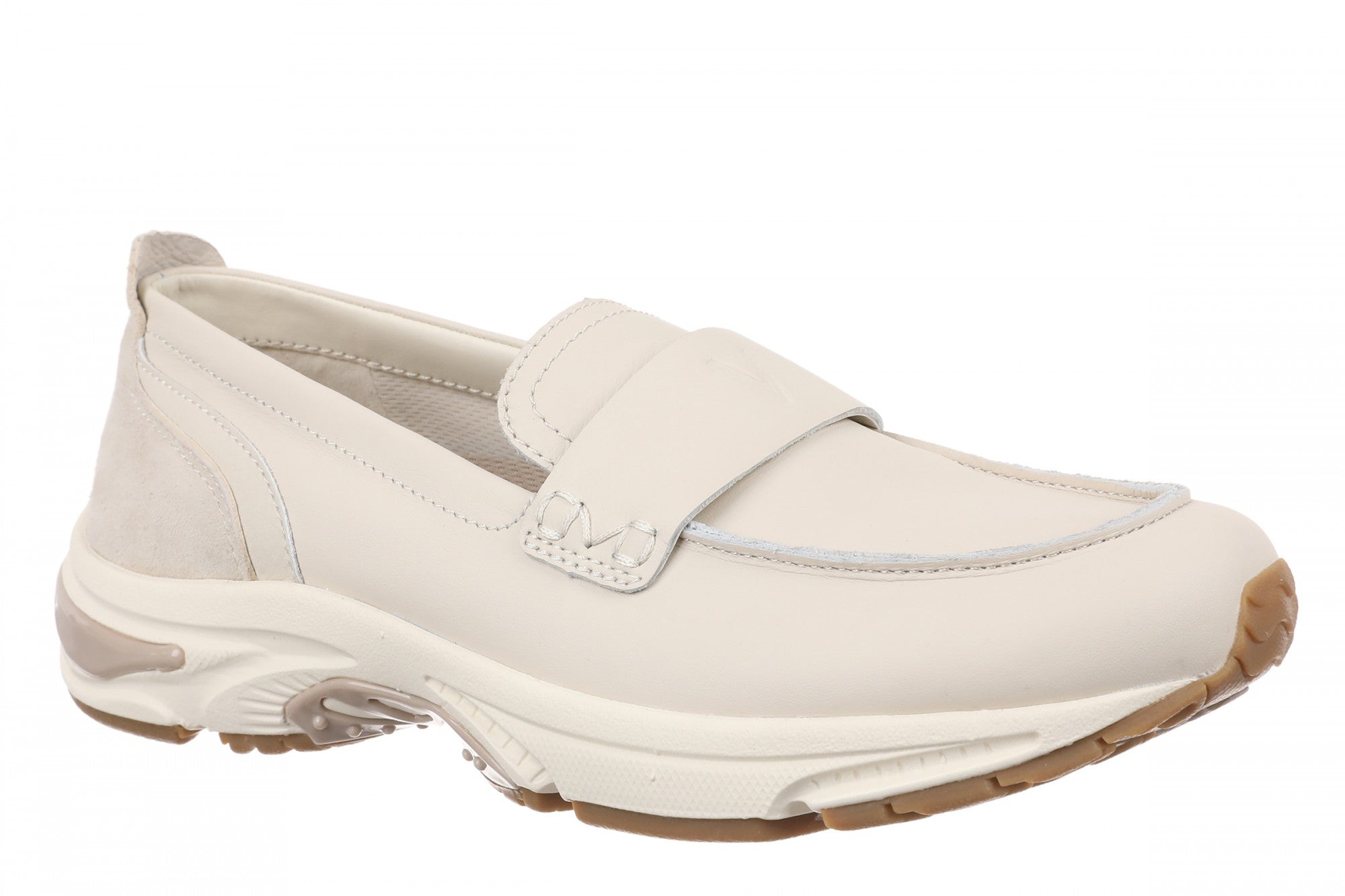 Vionic Walk Roam Loafer - Women's Comfortable Supportive Orthotic Arch Support Walking Shoes - Cream - Angle main