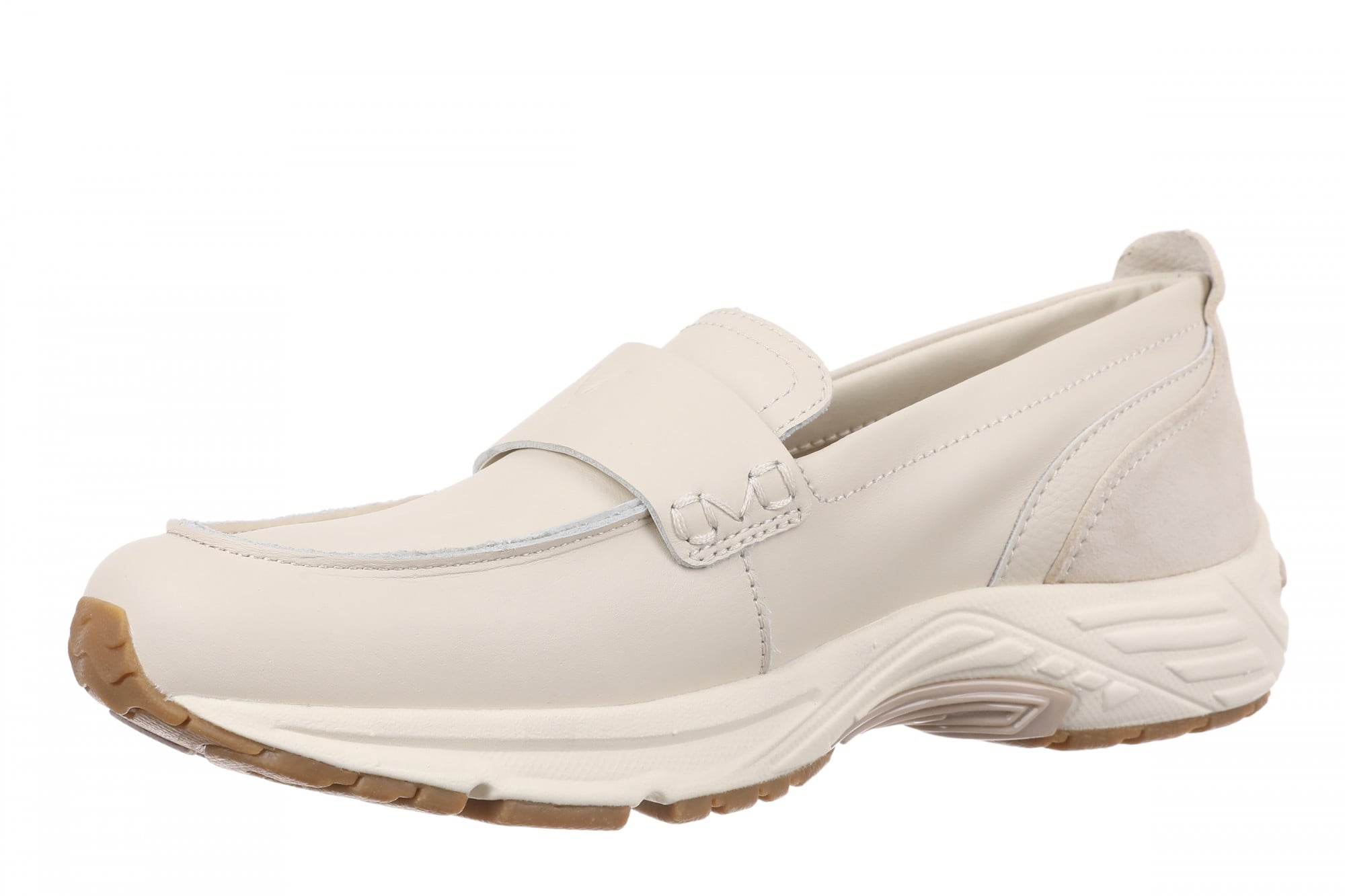 Vionic Walk Roam Loafer - Women's Comfortable Supportive Orthotic Arch Support Walking Shoes - Cream - Left angle