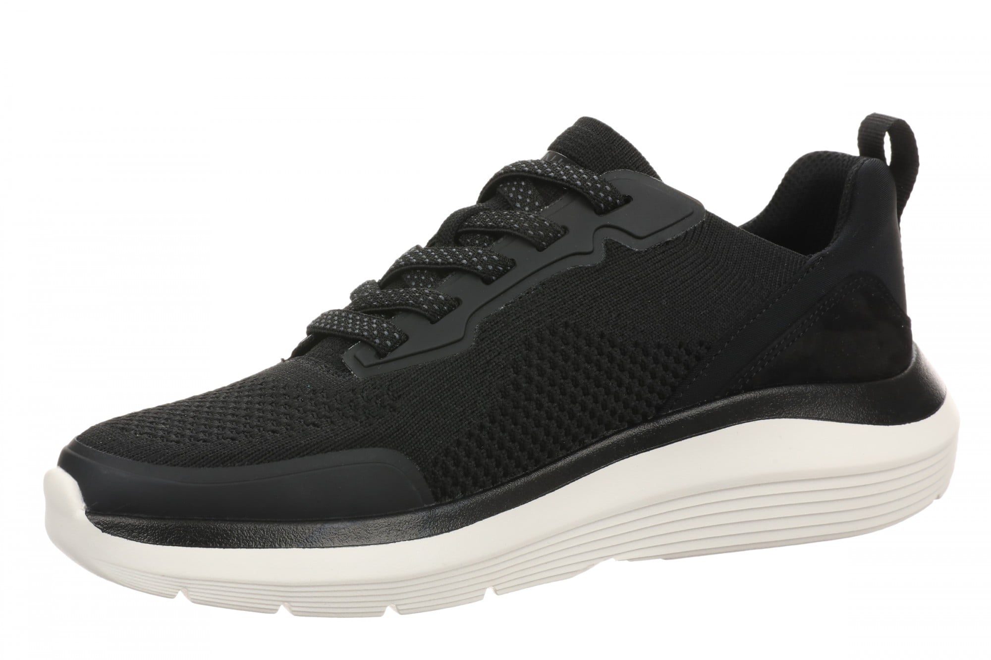 Vionic Hayward Women's Lace-Up Walking Sneaker - Black - Left angle