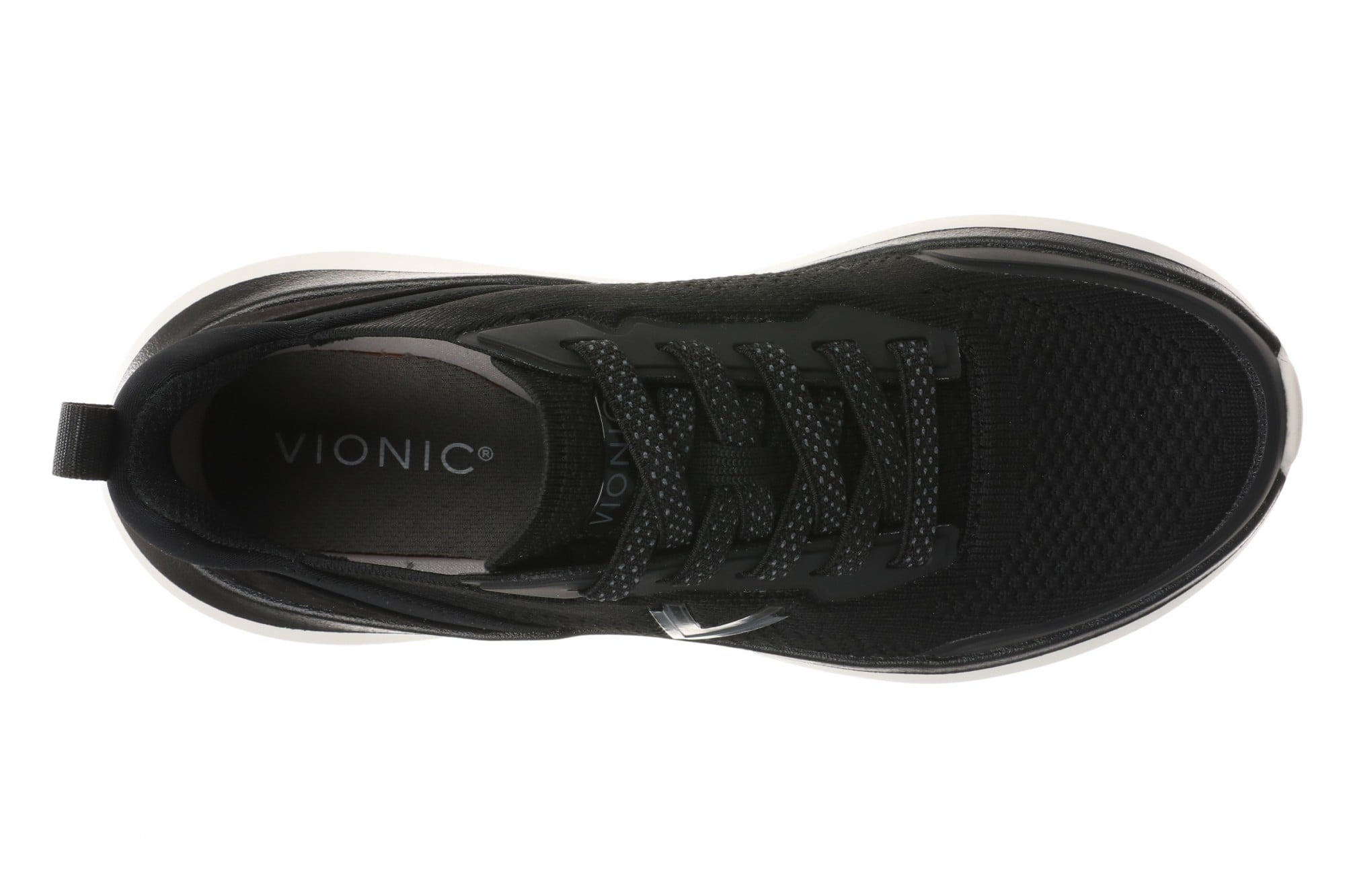 Vionic Hayward Women's Lace-Up Walking Sneaker - Black - Top