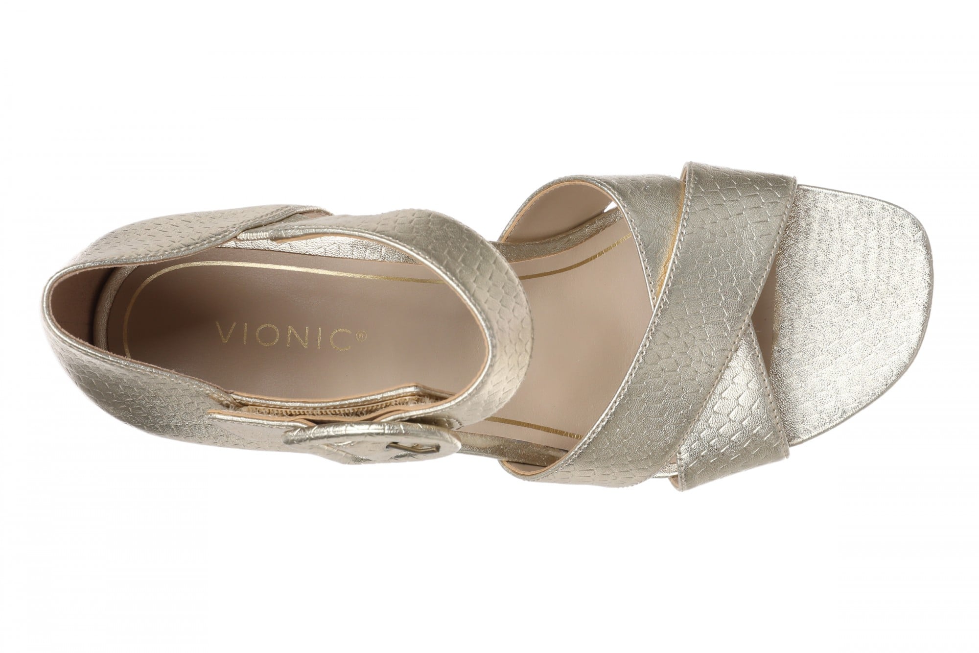 Vionic Soraya Women's Heeled Sandal - Light Gold - Top
