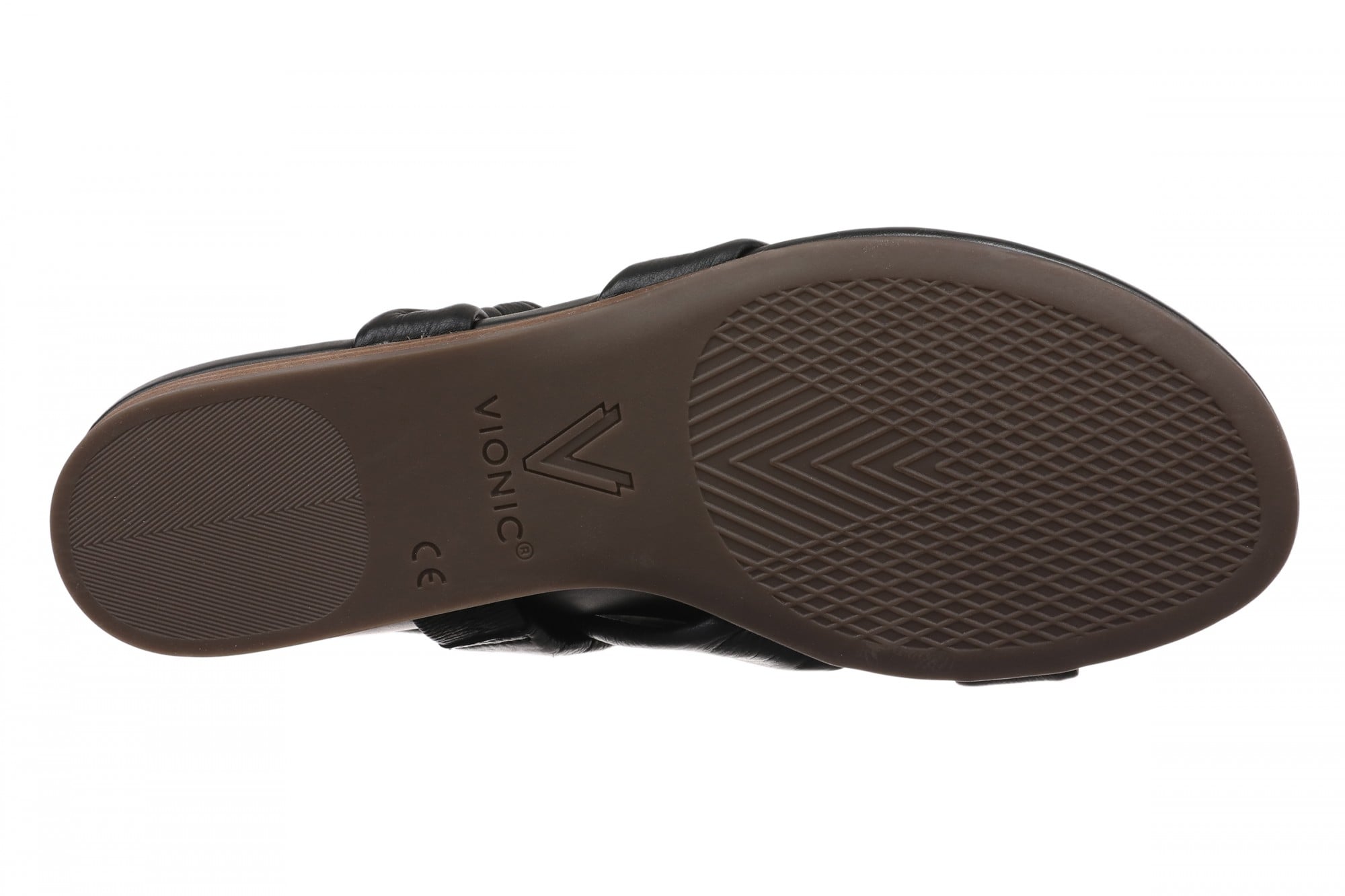 Vionic Geneva Arch Support Comfort Women's Thong Sandal - Black - Bottom
