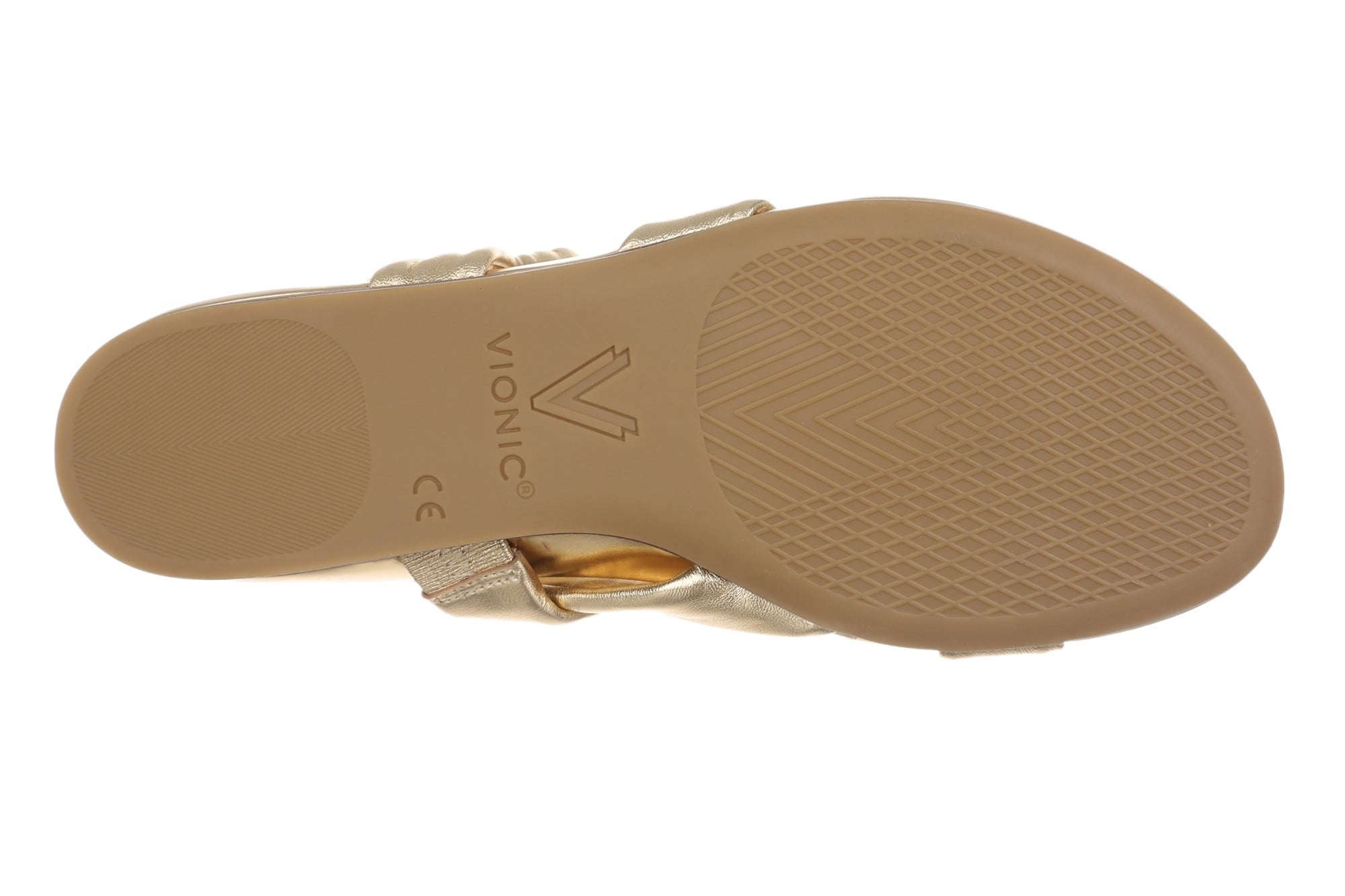 Vionic Geneva Arch Support Comfort Women's Thong Sandal - Gold - Bottom
