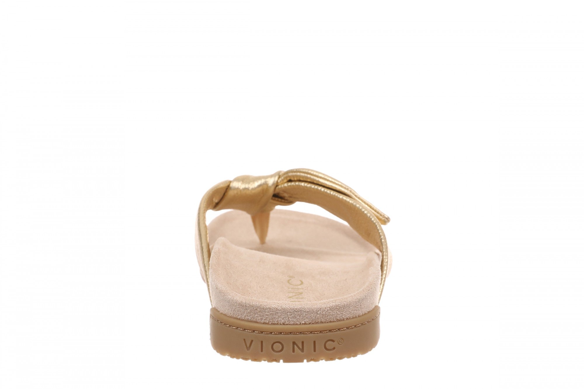 Vionic Eva Women's Orthotic Arch Support Comfort Thong Sandal - Gold - Back