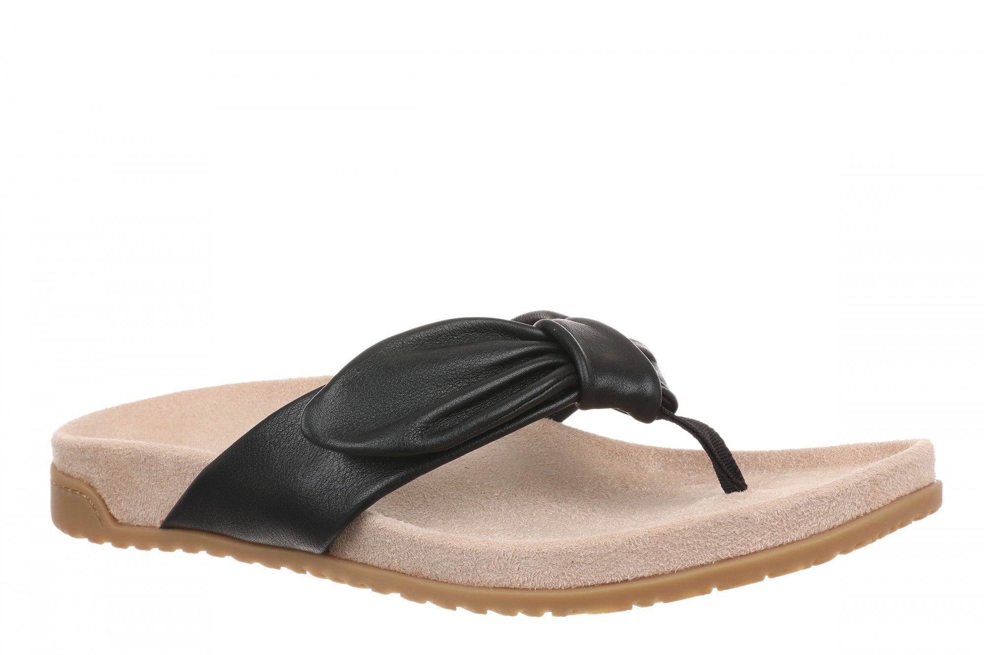 Vionic Eva Women's Orthotic Arch Support Comfort Thong Sandal in Black