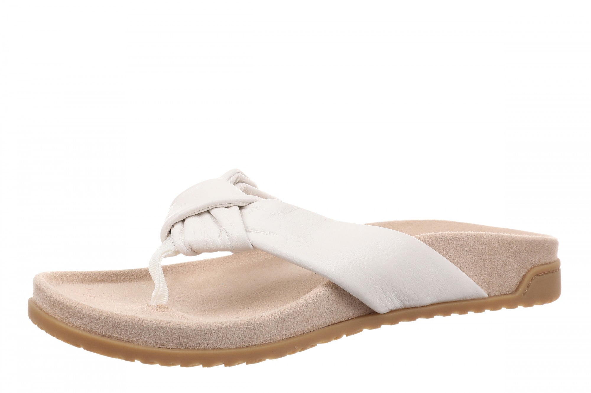 Vionic Eva Women's Orthotic Arch Support Comfort Thong Sandal - Sea Salt - Left angle