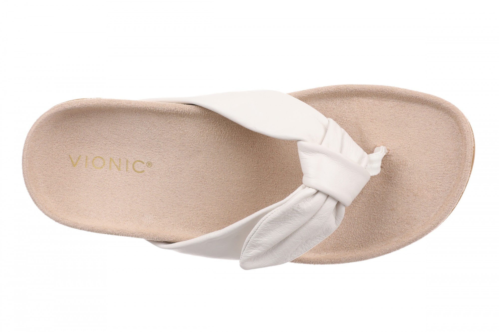 Vionic Eva Women's Orthotic Arch Support Comfort Thong Sandal - Sea Salt - Top