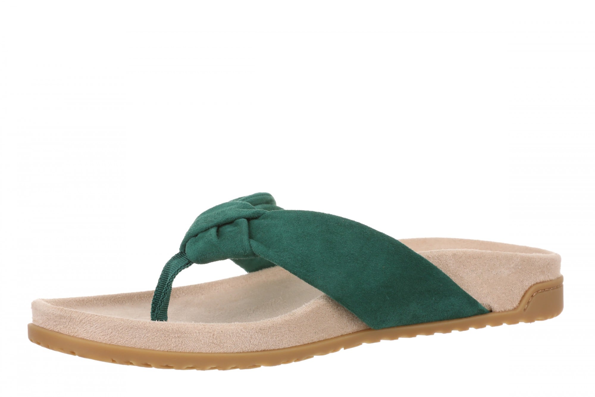 Vionic Eva Women's Orthotic Arch Support Comfort Thong Sandal - Posy Green - Left angle
