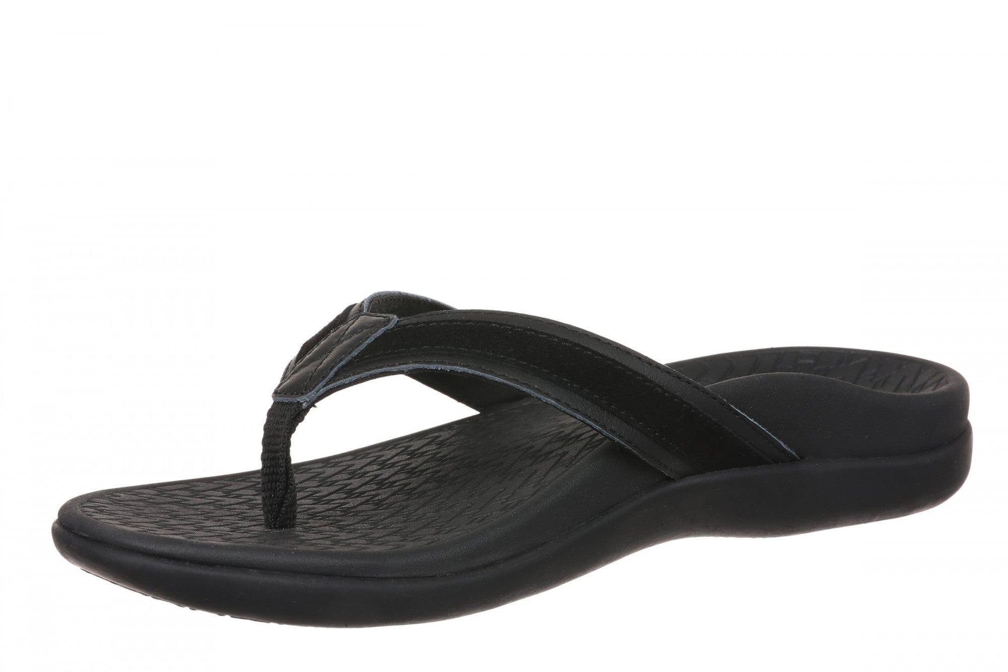 Vionic Tide 2.0 Women's Comfort Orthotic Arch Support Thong Sandal - Black - Left angle