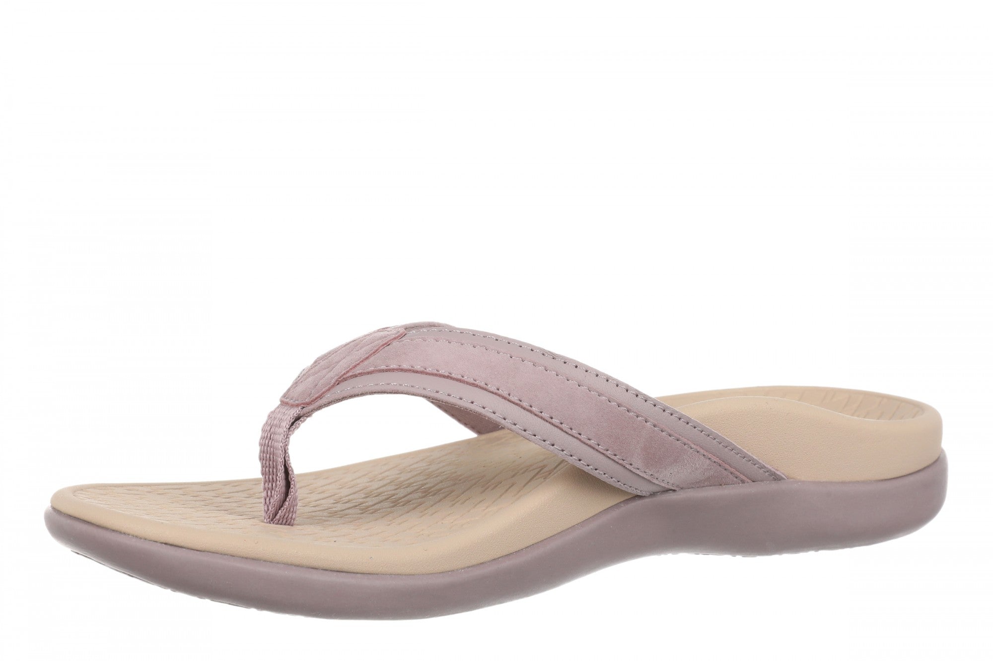 Vionic Tide 2.0 Women's Comfort Orthotic Arch Support Thong Sandal - Quiet Purple - Left angle