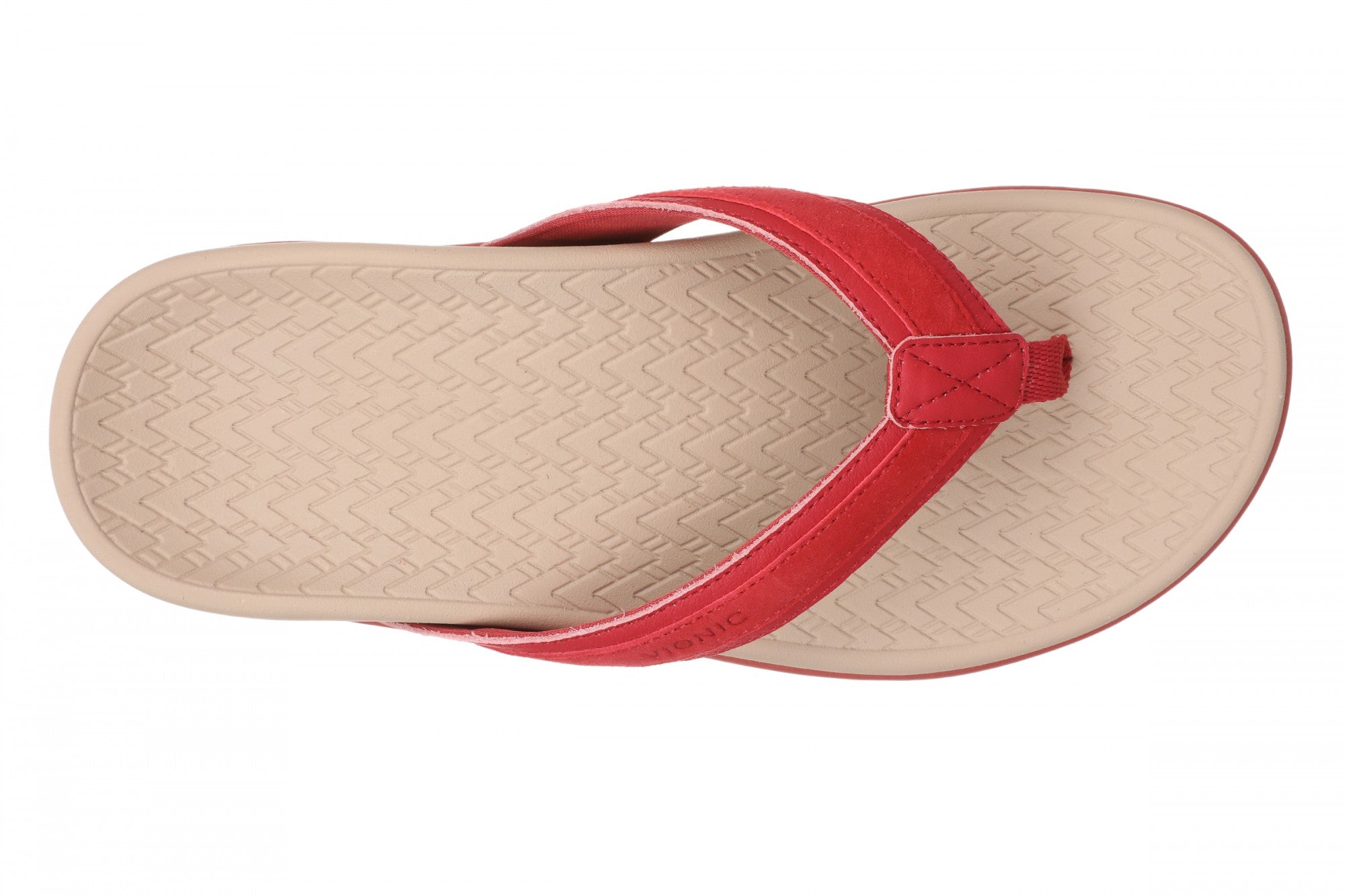 Vionic Tide 2.0 Women's Comfort Orthotic Arch Support Thong Sandal - Varsity Red - Top