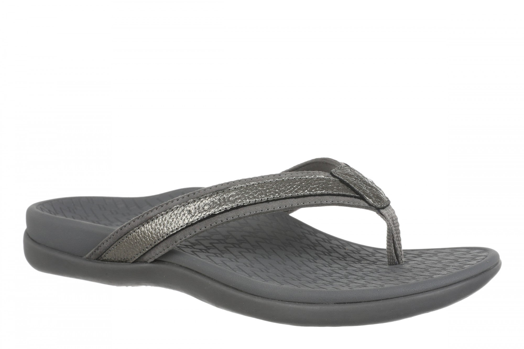 Vionic Tide 2.0 Women's Comfort Orthotic Arch Support Thong Sandal in Pewter