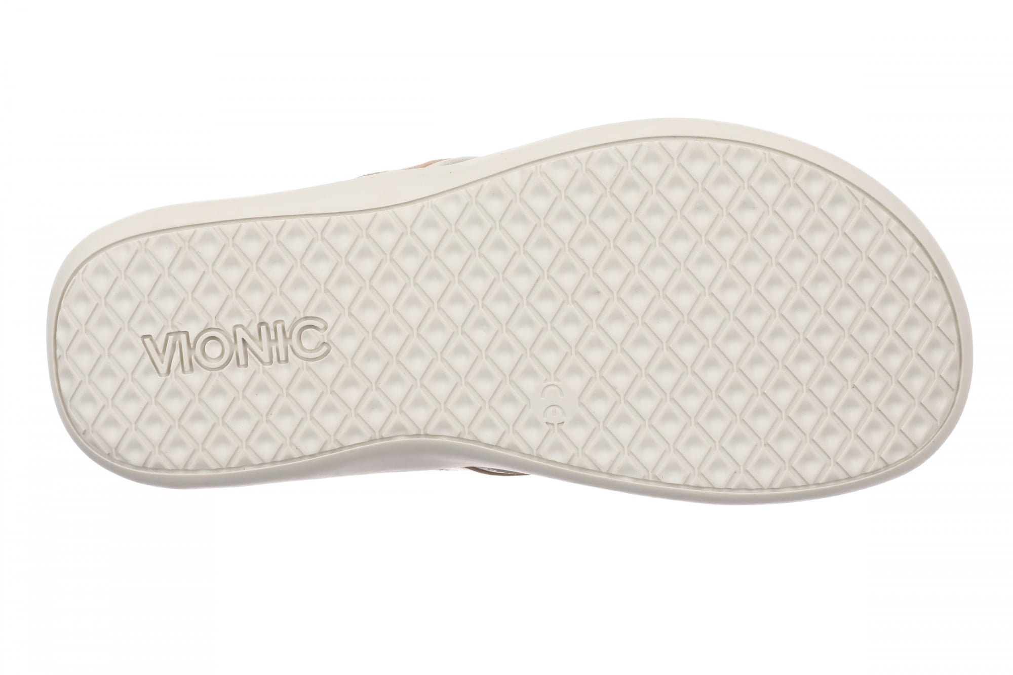 Vionic Tide 2.0 Women's Comfort Orthotic Arch Support Thong Sandal - Cream/Silver - Bottom