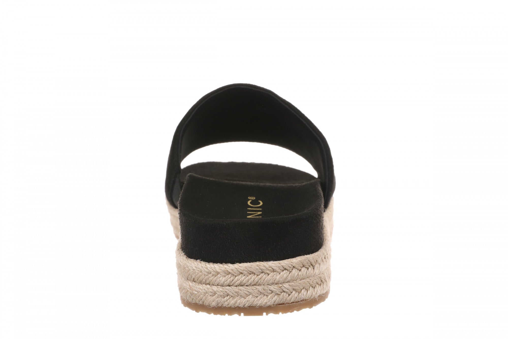 Vionic Yasmina Women's Orthotic Arch Support Espadrille Slide Sandal - Black - Back