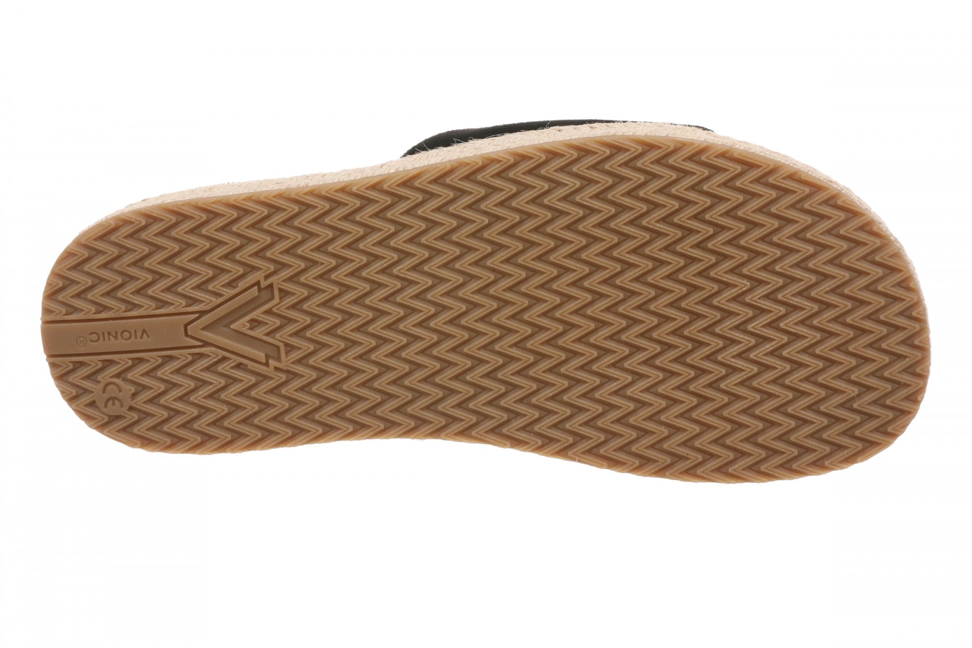 Vionic Yasmina Women's Orthotic Arch Support Espadrille Slide Sandal - Black - Bottom