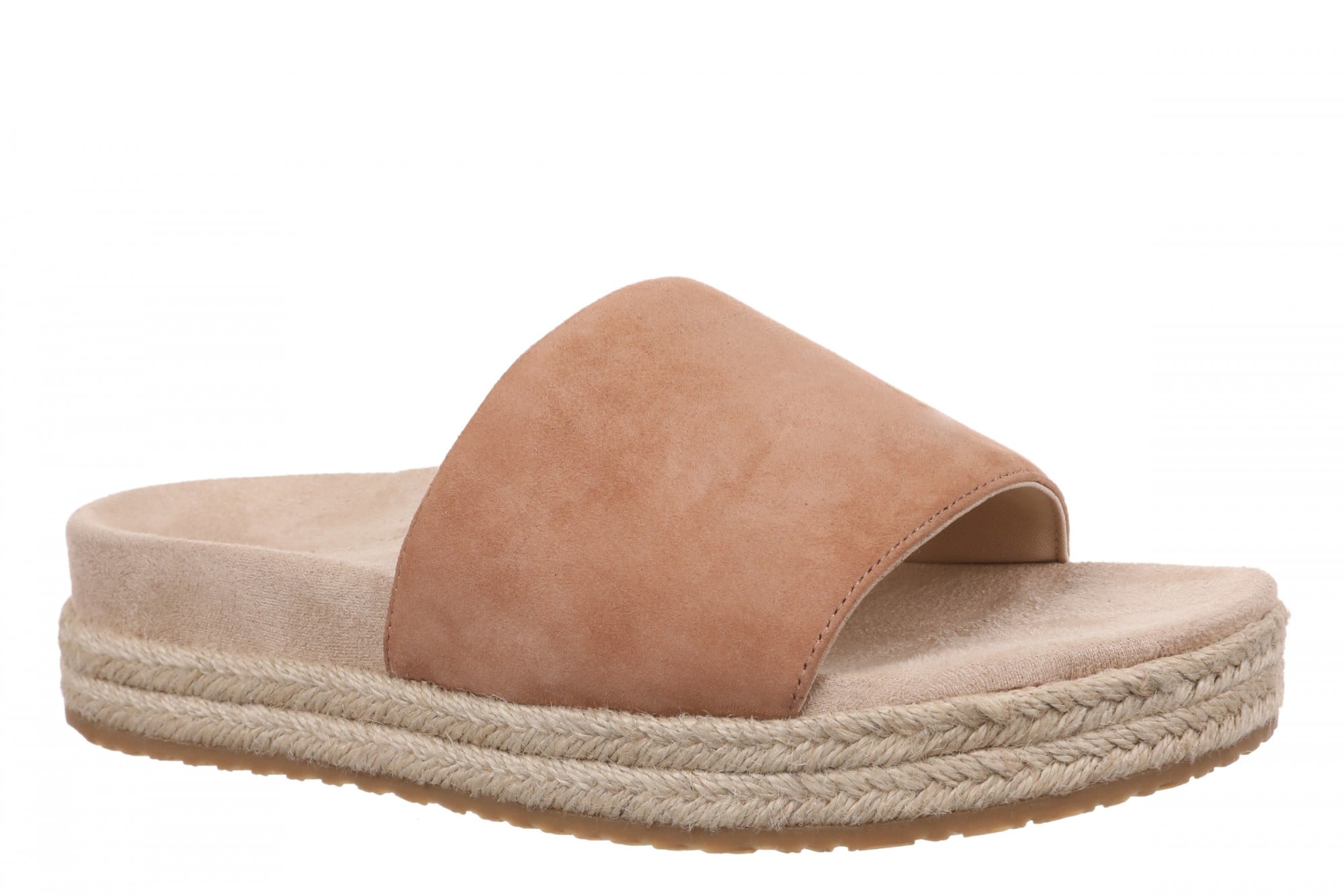 Vionic Yasmina Women's Orthotic Arch Support Espadrille Slide Sandal in Mocha Mousse