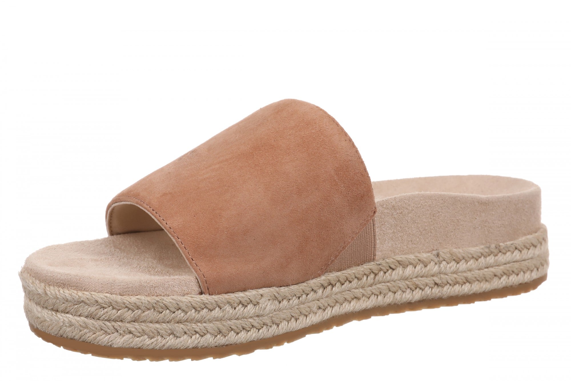 Vionic Yasmina Women's Orthotic Arch Support Espadrille Slide Sandal - Mocha Mousse - Left angle