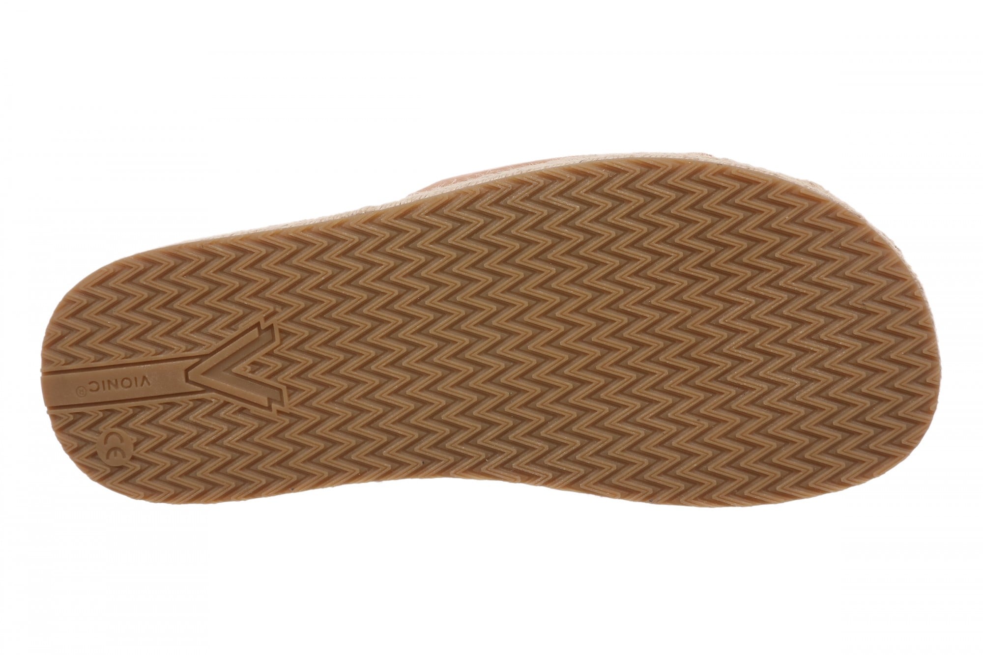 Vionic Yasmina Women's Orthotic Arch Support Espadrille Slide Sandal - Mocha Mousse - Bottom