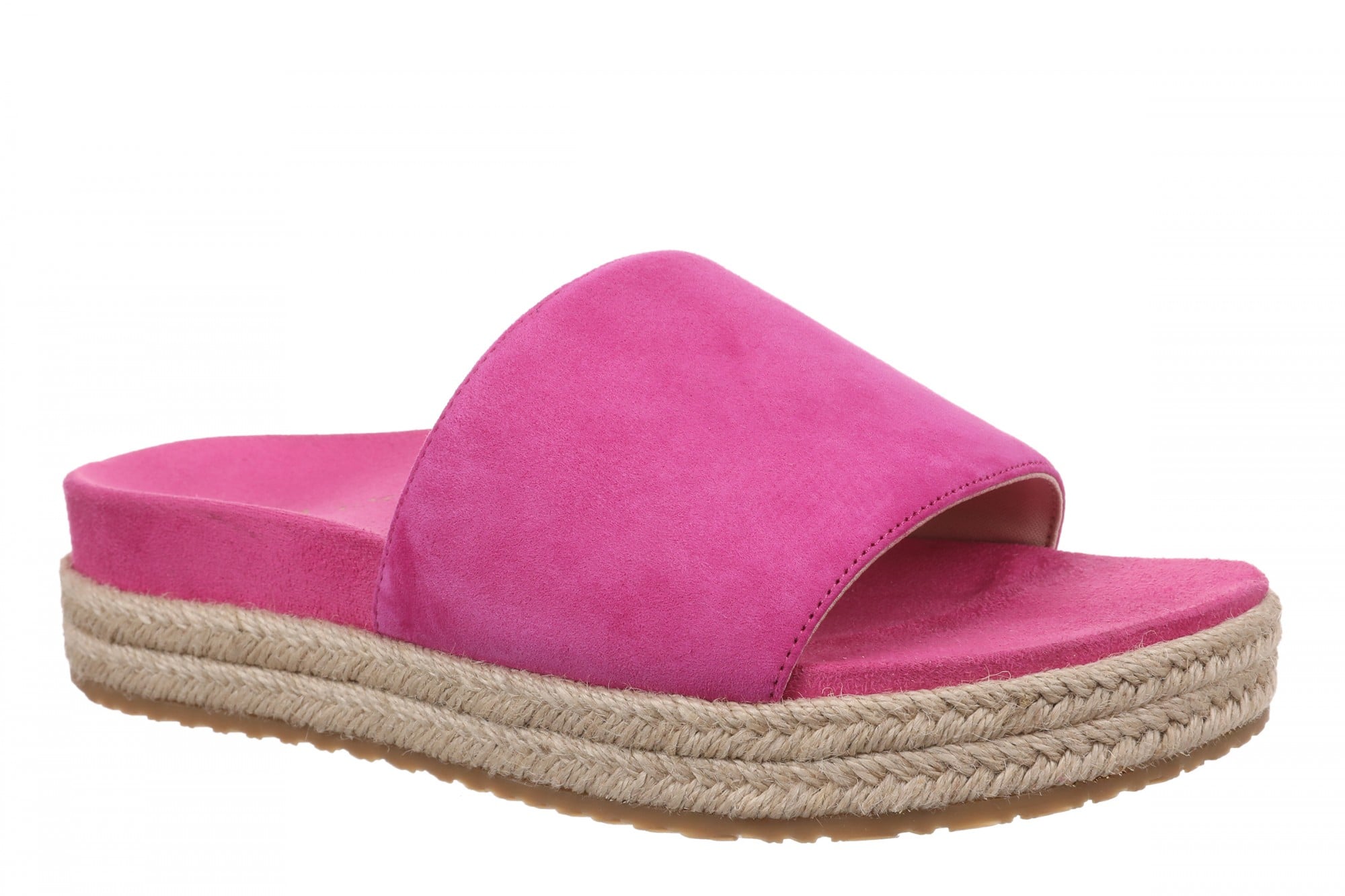 Vionic Yasmina Women's Orthotic Arch Support Espadrille Slide Sandal in Rose Violet