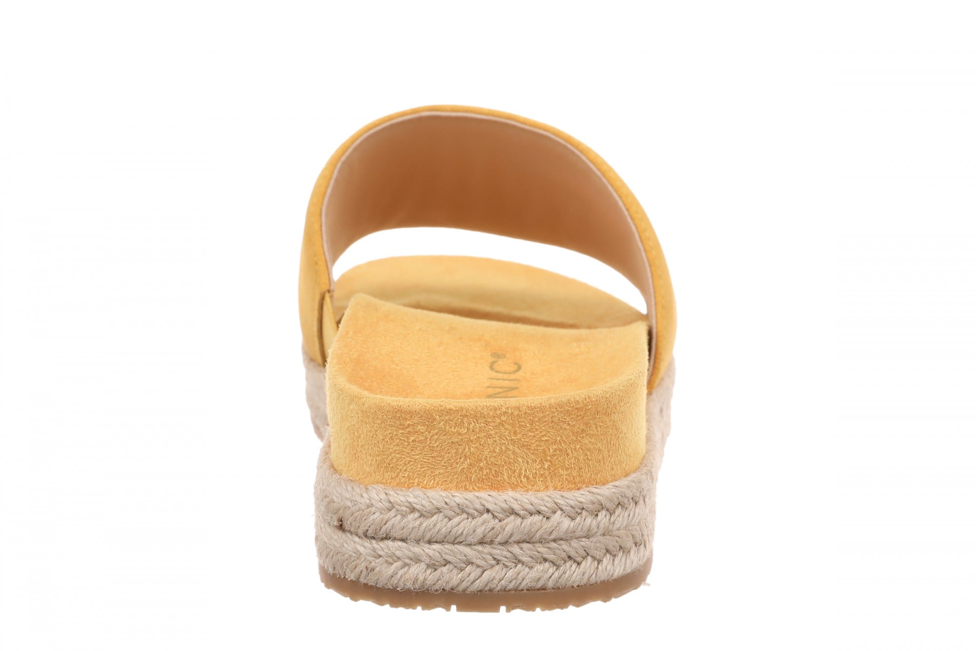 Vionic Yasmina Women's Orthotic Arch Support Espadrille Slide Sandal - Amber Yellow - Back
