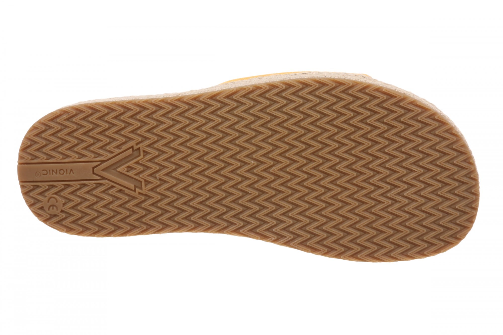 Vionic Yasmina Women's Orthotic Arch Support Espadrille Slide Sandal - Amber Yellow - Bottom