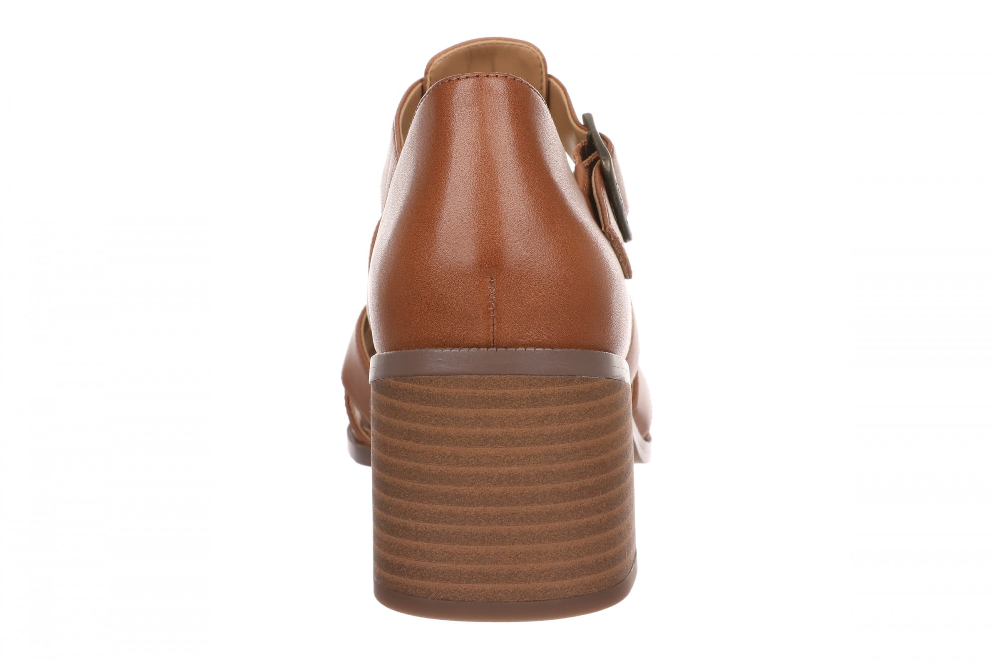 Vionic Marcella Women's Comfortable Strappy Block-Heel Sandal with Orthotic Arch Support - Tan - Back