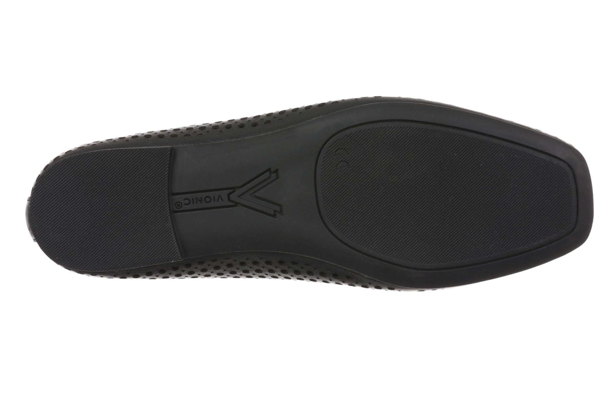 Vionic Orinda Perf Women's Comfort Arch Support Ballerina Shoe - Black - Bottom