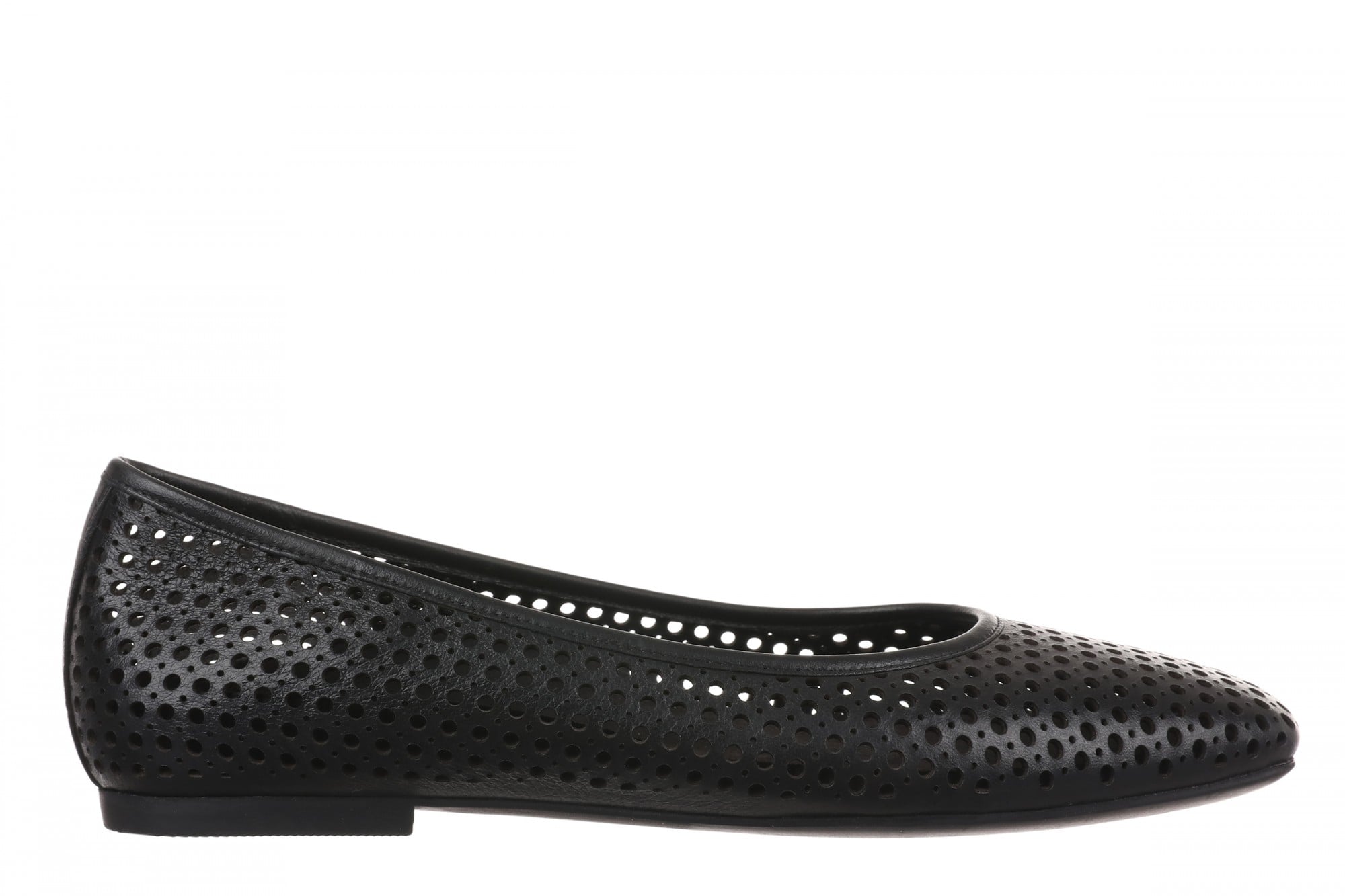Vionic Orinda Perf Women's Comfort Arch Support Ballerina Shoe - Black - Lifestyle