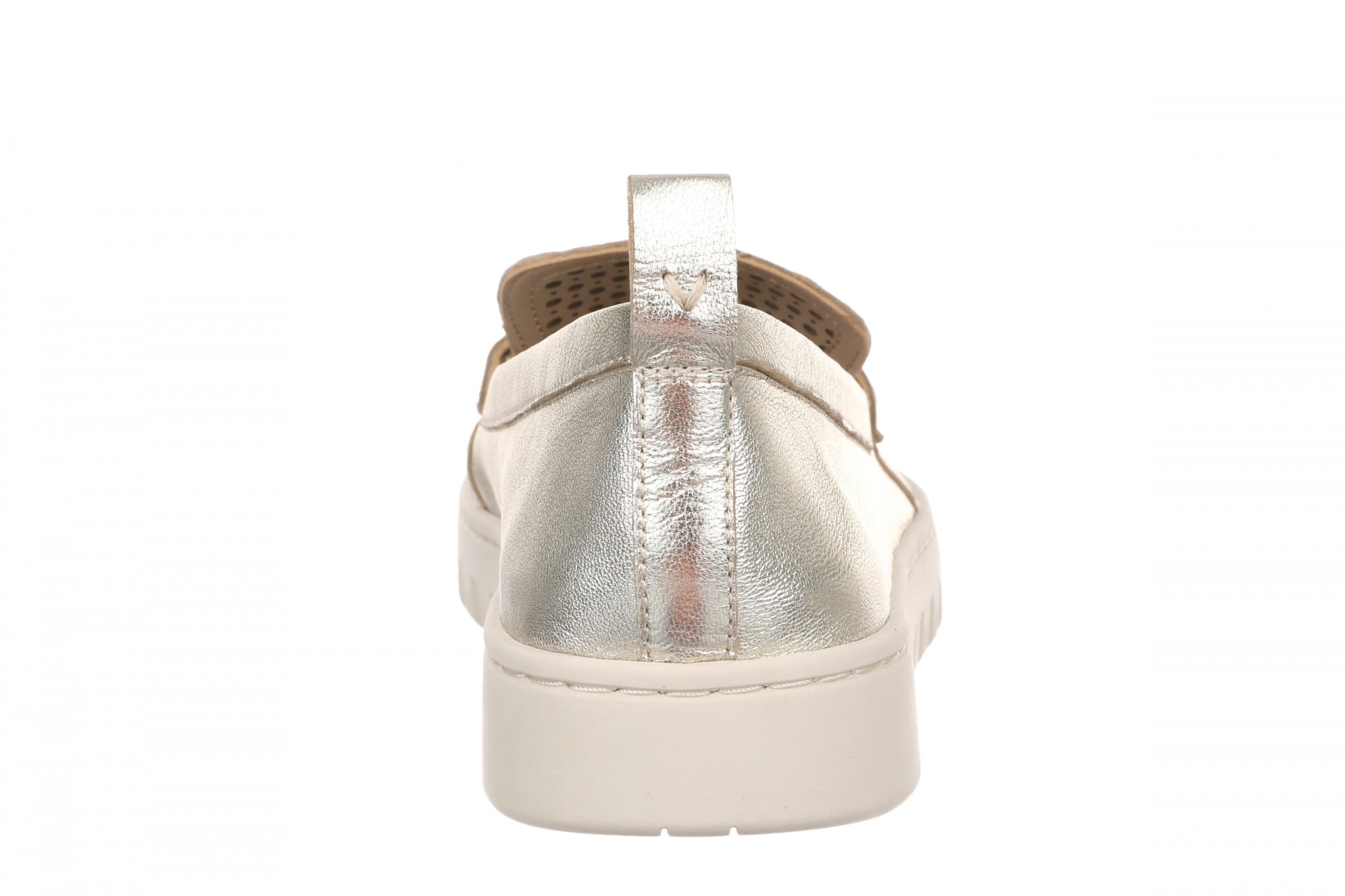 Vionic Uptown Perf Women's Arch Support Comfort Loafer - Gold - Back