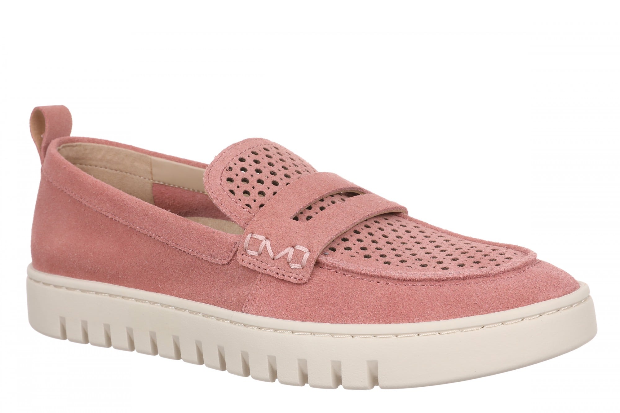 Vionic Uptown Perf Women's Arch Support Comfort Loafer in Cinder Rose